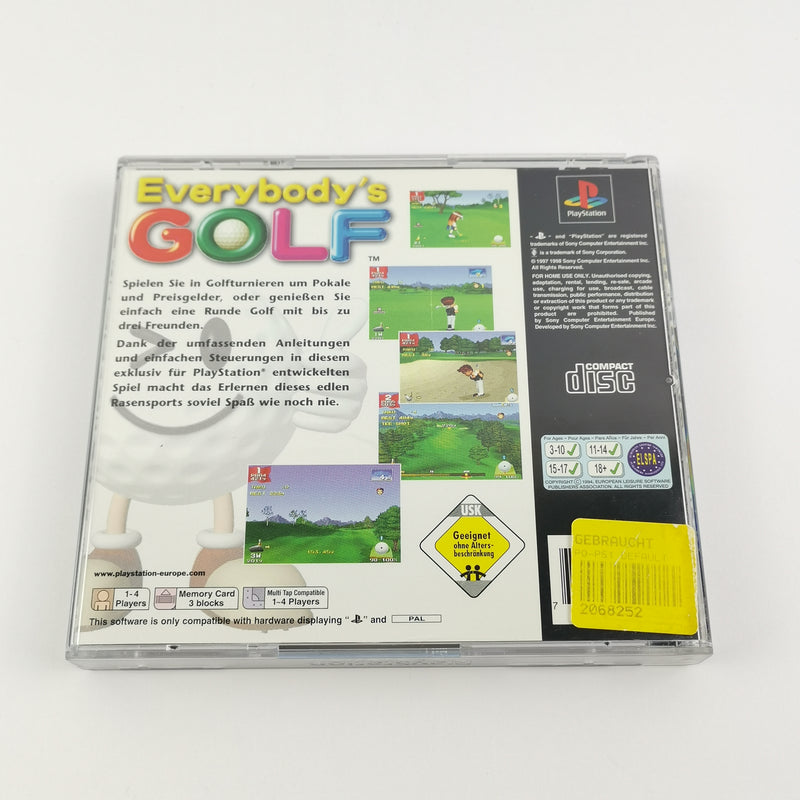 Sony Playstation 1 game: Everybodys Golf - original packaging &amp; instructions PAL PS1 PSX