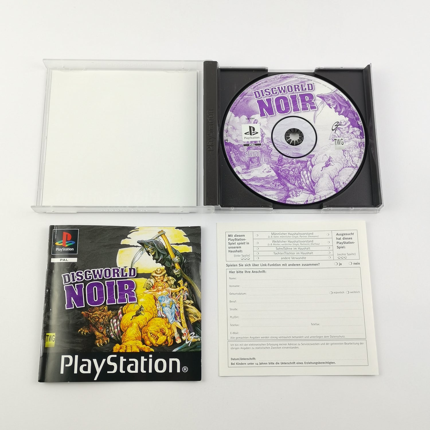 Sony Playstation 1 Spiel : Discworld Noir - OVP & Anleitung PAL PS1 PSX