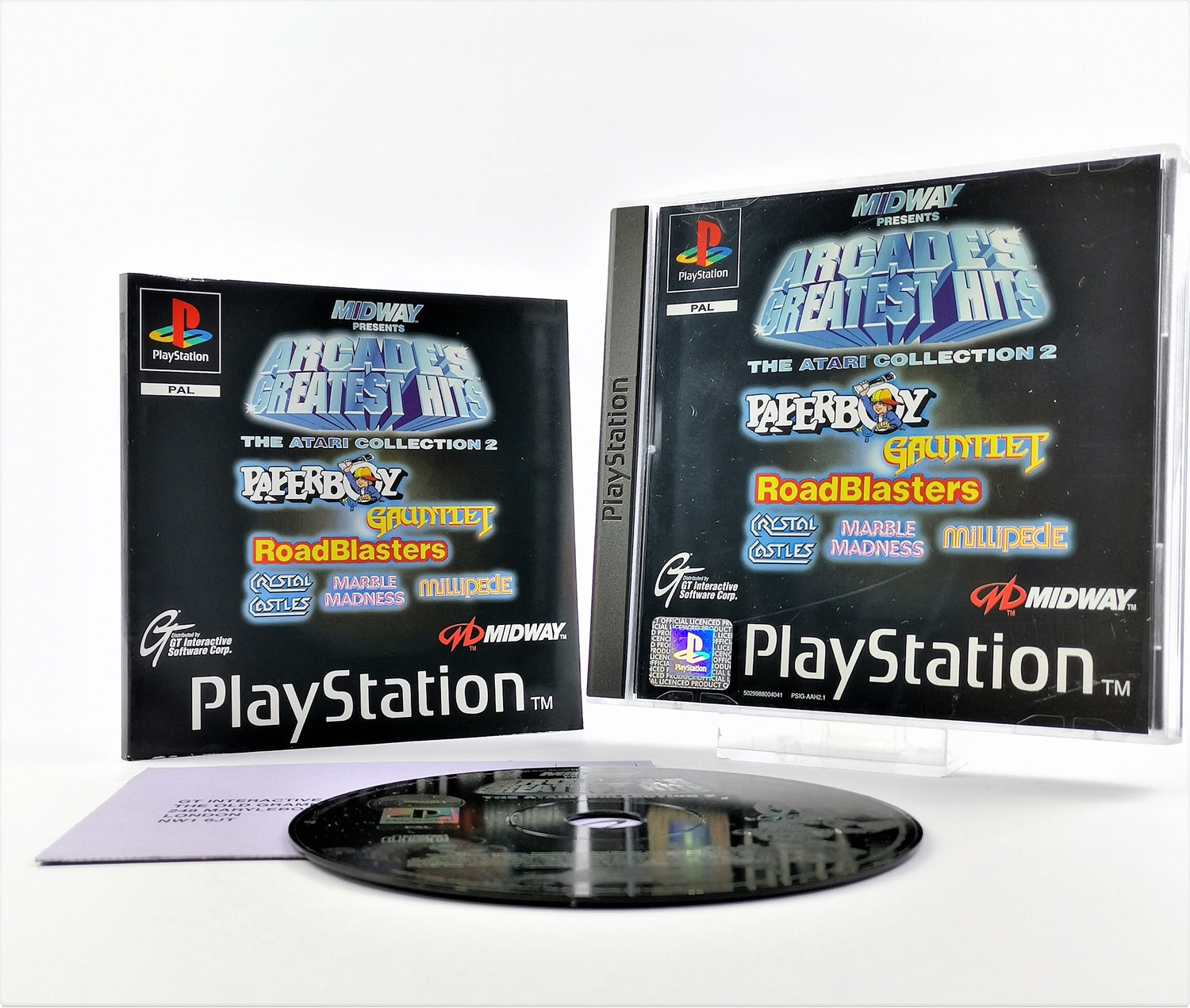 Sony Playstation 1 game: Midway Presents Arcade greatest hits - original packaging instructions