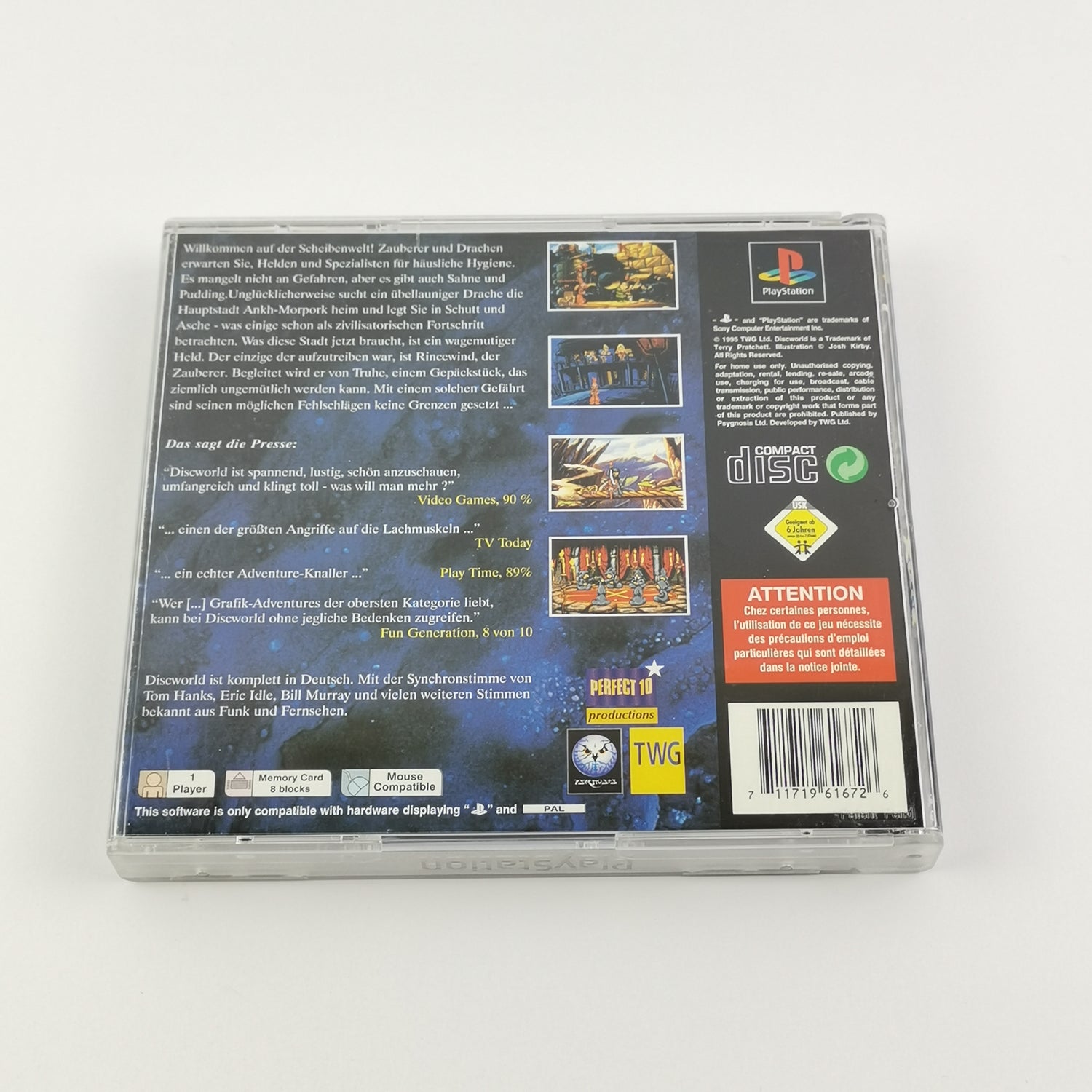 Sony Playstation 1 game: Terry Pratchett's Discworld - original packaging & instructions PAL PS1