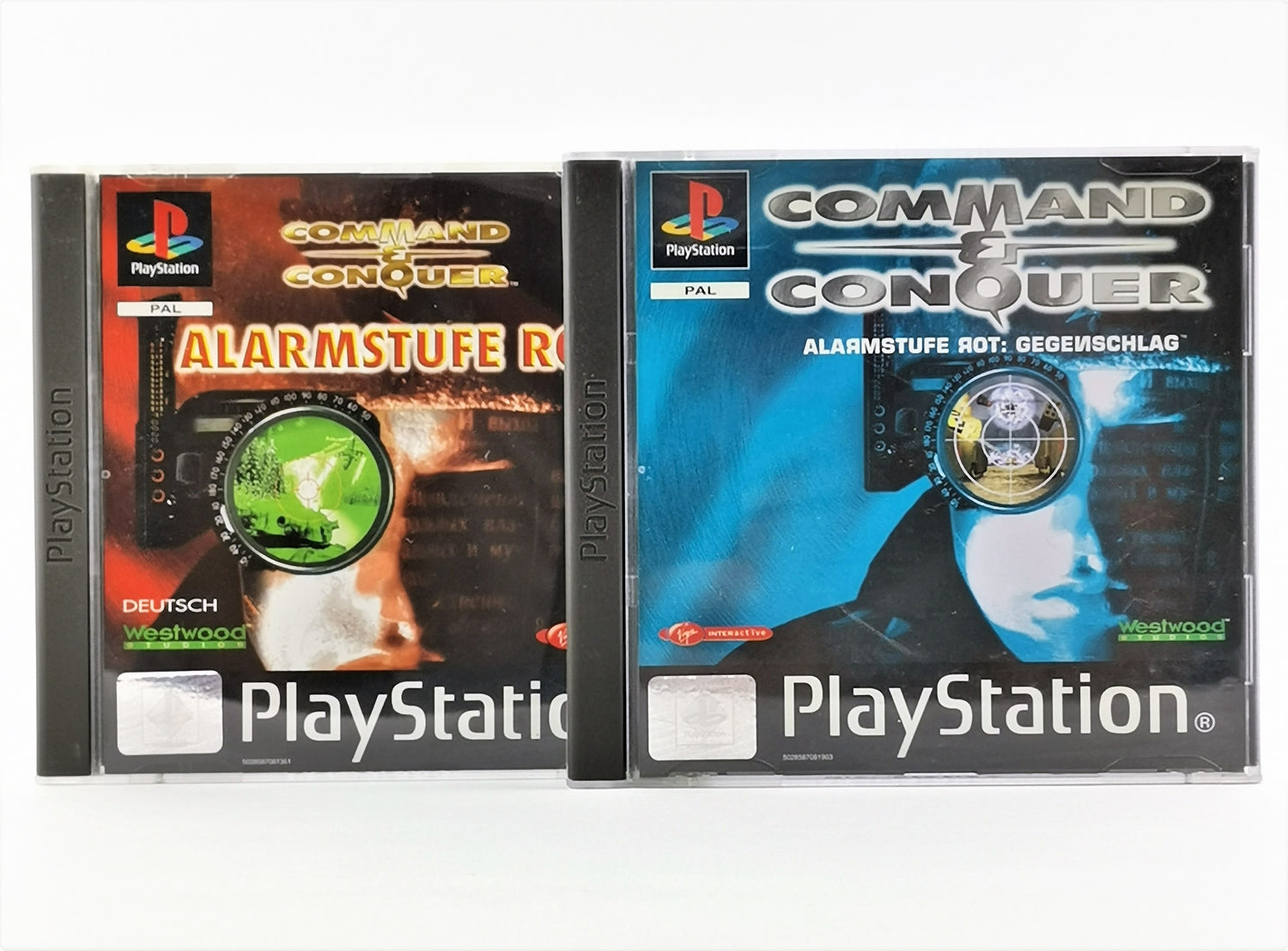 Sony Playstation 1 Spiele : Command & Conquer  Alarmstufe Rot & Gegenschlag PS1