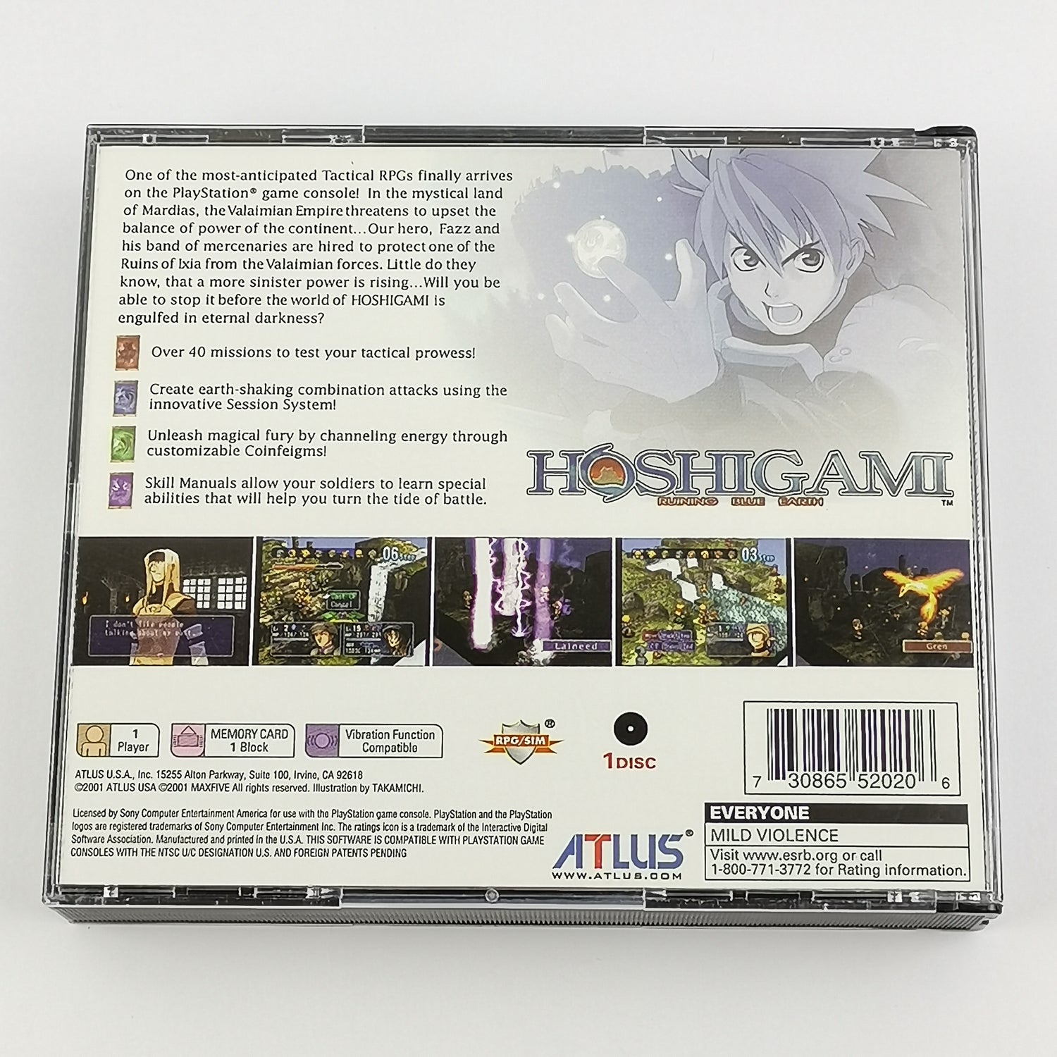 Sony Playstation 1 Game: Hoshigami Ruining Blue Earth - OVP Instructions USA PS1