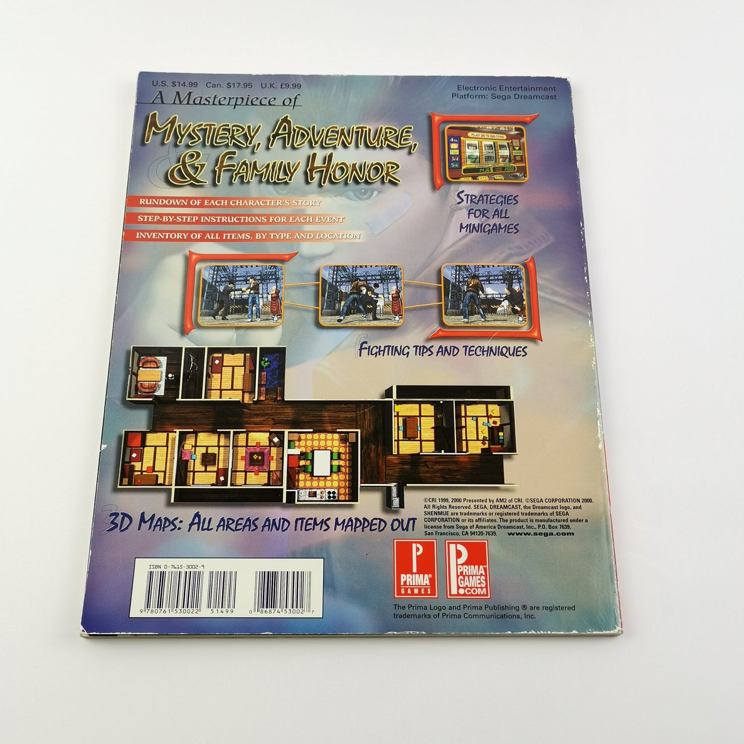 Sega Dreamcast Spiel : Shenmue + Prima´s Strategy Guide - OVP Anleitung USA DC