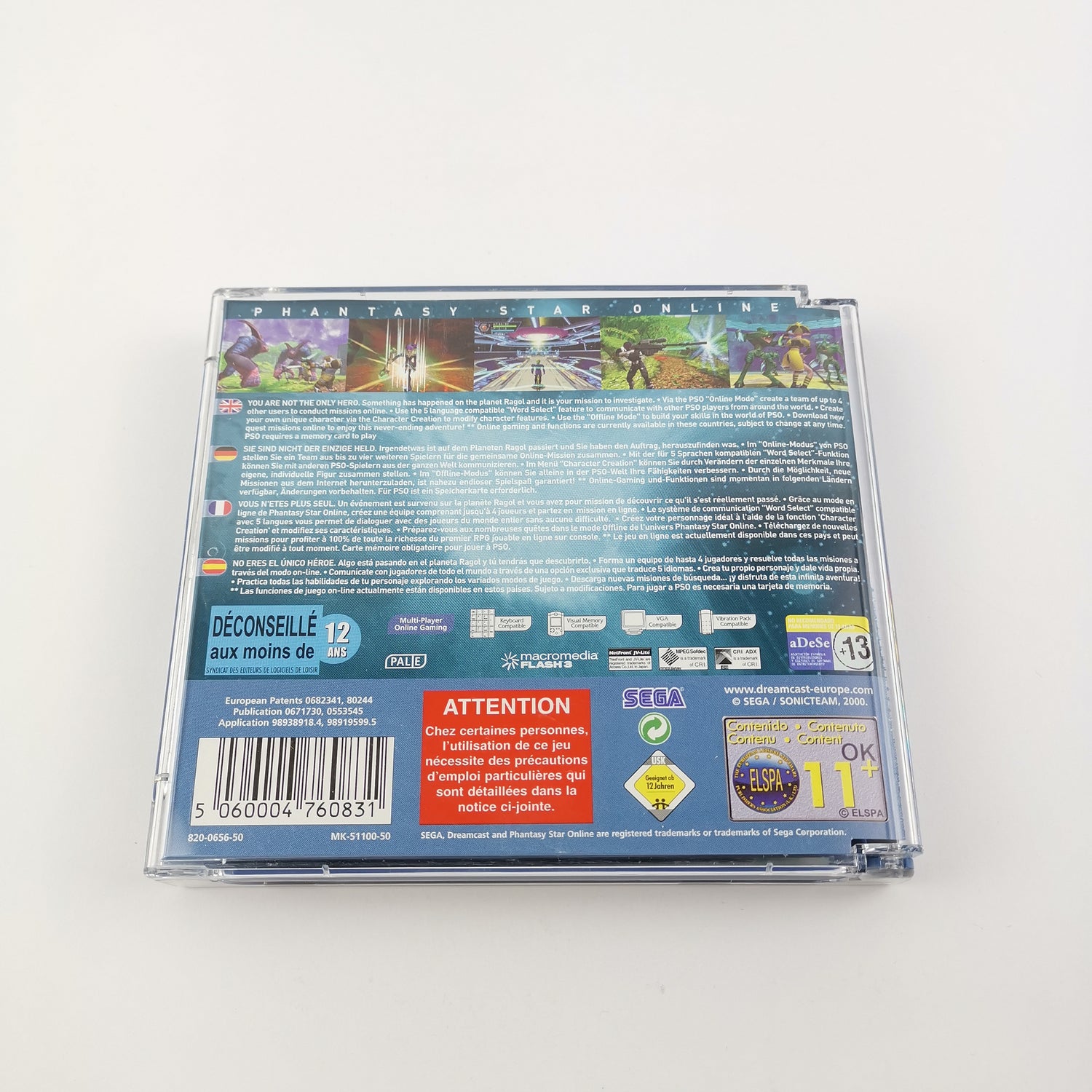 Sega Dreamcast Spiel : Phantasy Star Online + Sonic Adventure 2 Demo & Guide