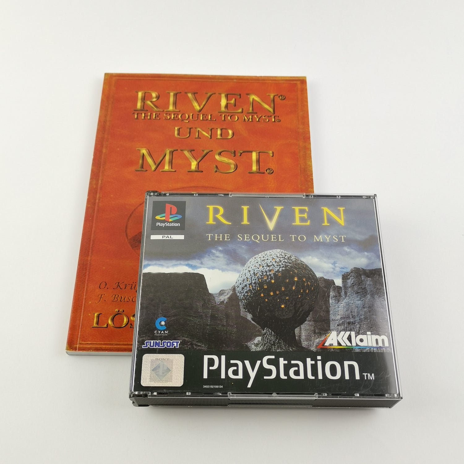 Sony Playstation 1 Game: Riven The Squel To Myst + Solution Book - OVP PS1 PAL