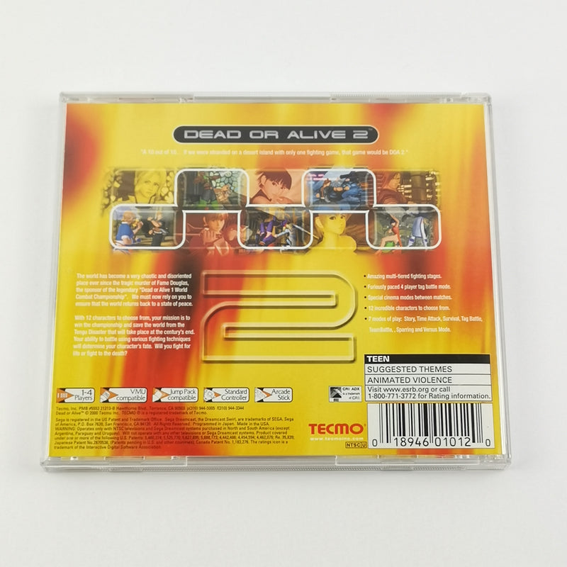 Sega Dreamcast Game: Dead or Alive 2 - OVP Instructions NTSC-U/C USA | DC Disc