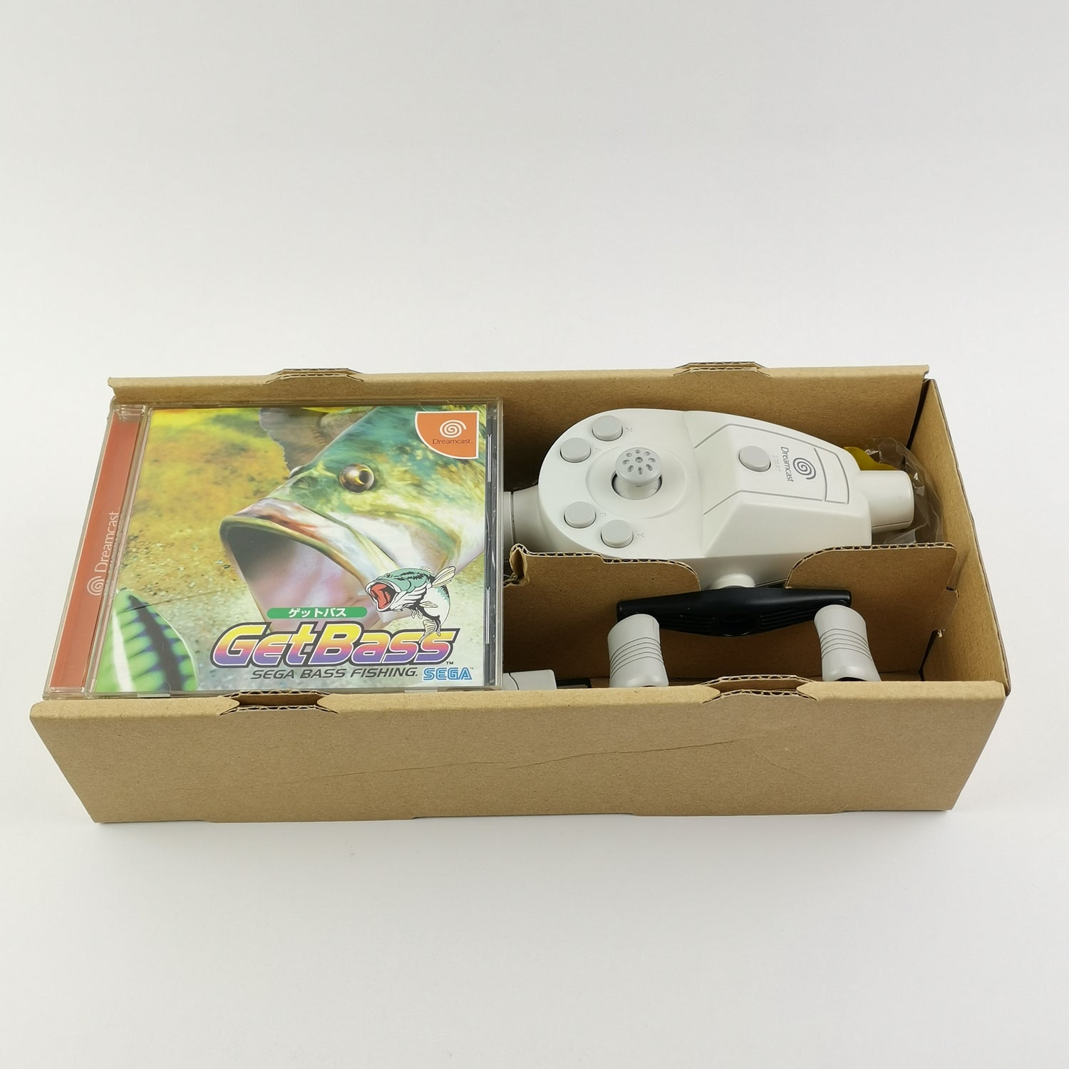 Sega Dreamcast Game: Get Bass Sega Bass Fishing Pak with Fishing Rod - OVP DC JAPAN