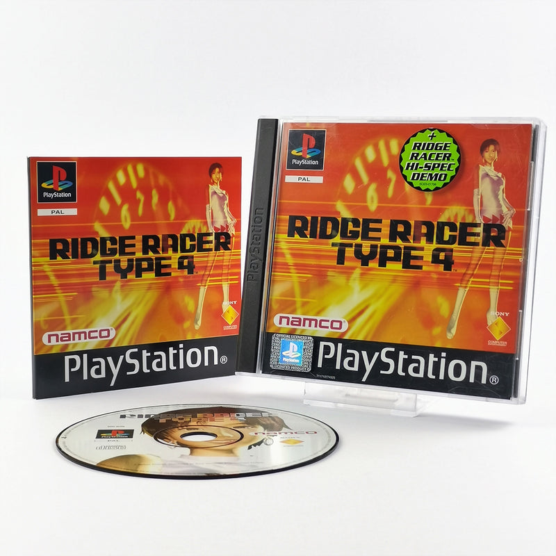 Sony Playstation 1 Game: Ridge Racer Type 4 - OVP &amp; Instructions PAL ES | PS1 PSX