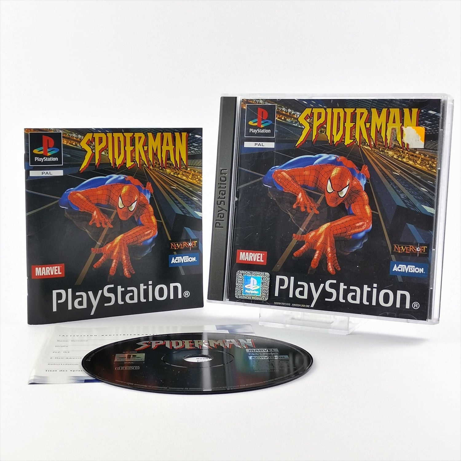 Sony Playstation 1 Spiel : Spider-Man - OVP & Anleitung dt. PAL | PS1 PSX Marvel