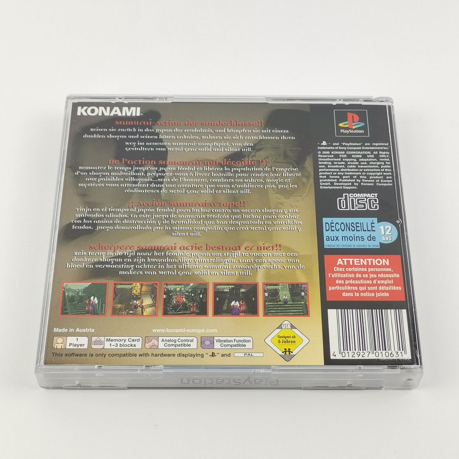Sony Playstation 1 Spiel : Ronin Blade - OVP & Anleitung PAL | PS1 PSX Konami