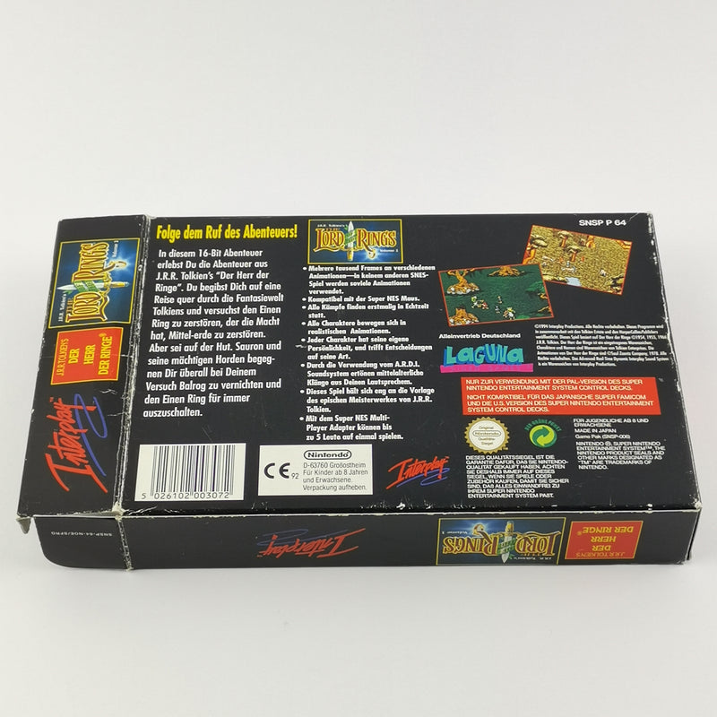 Super Nintendo Spiel : The Lord of The Rings Volume 1 - OVP Anleitung PAL SNES