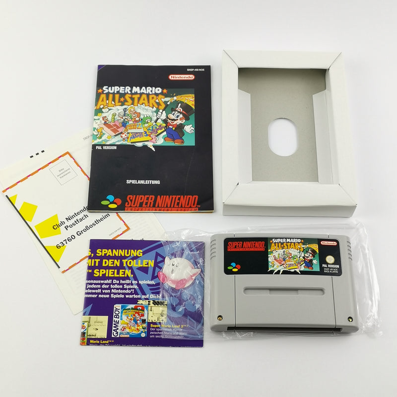 Super Nintendo Spiel : Super Mario All Stars - OVP Anleitung deutsche PAL SNES