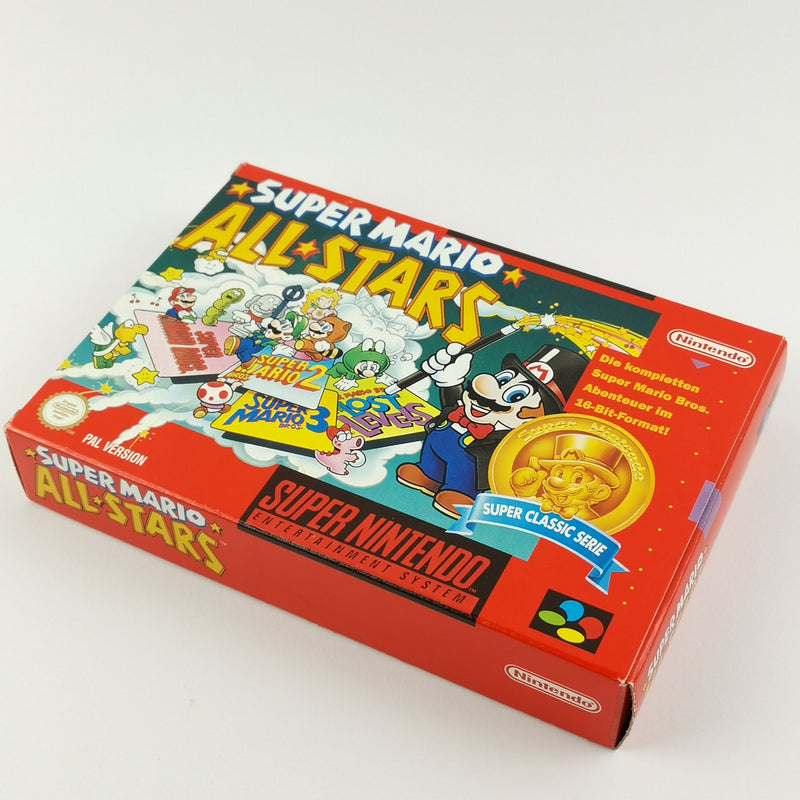 Super Nintendo Spiel : Super Mario All Stars - OVP Anleitung deutsche PAL SNES