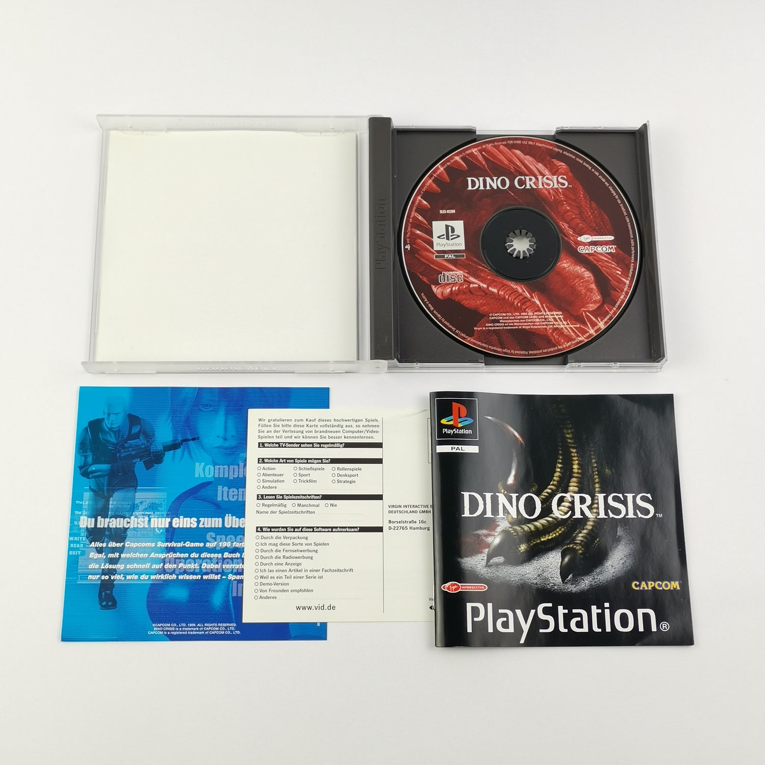 Sony Playstation 1 Spiel : Dino Crisis - OVP & Anleitung PAL | PS1 PSX Disc