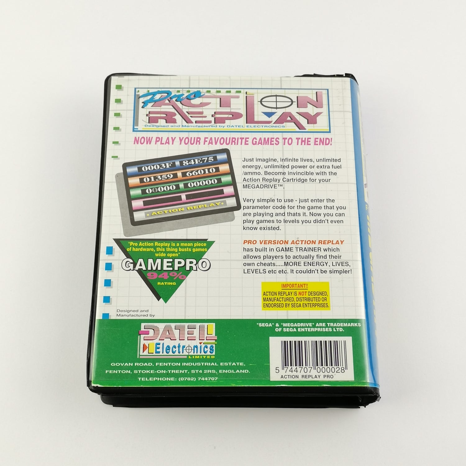 Sega Mega Drive Accessories: Pro Action Replay The Utimate Game Busting Cartridge