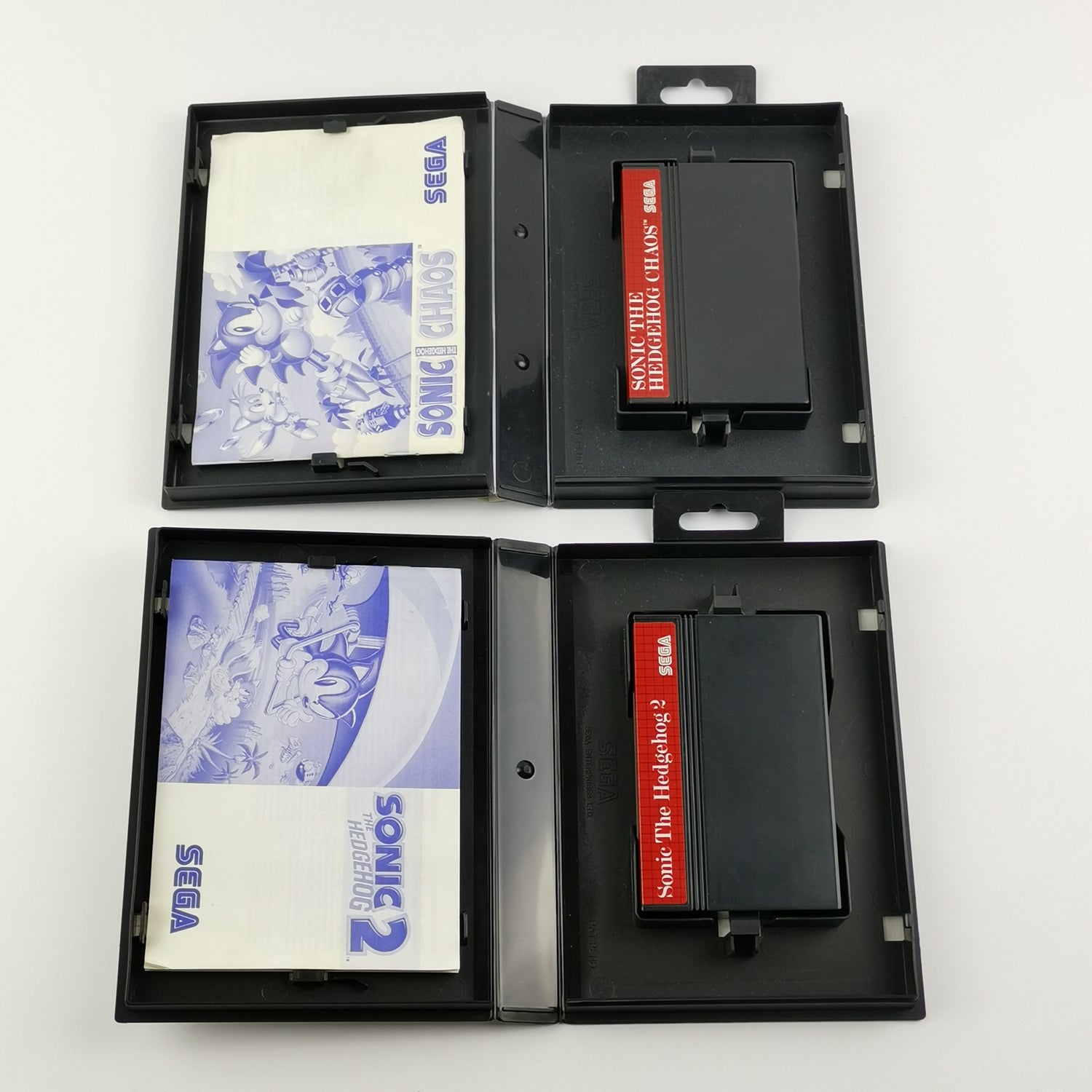 Sega Master System Spiele Bundle : Sonic Chaos & Sonic The Hedgehog 2 - OVP PAL