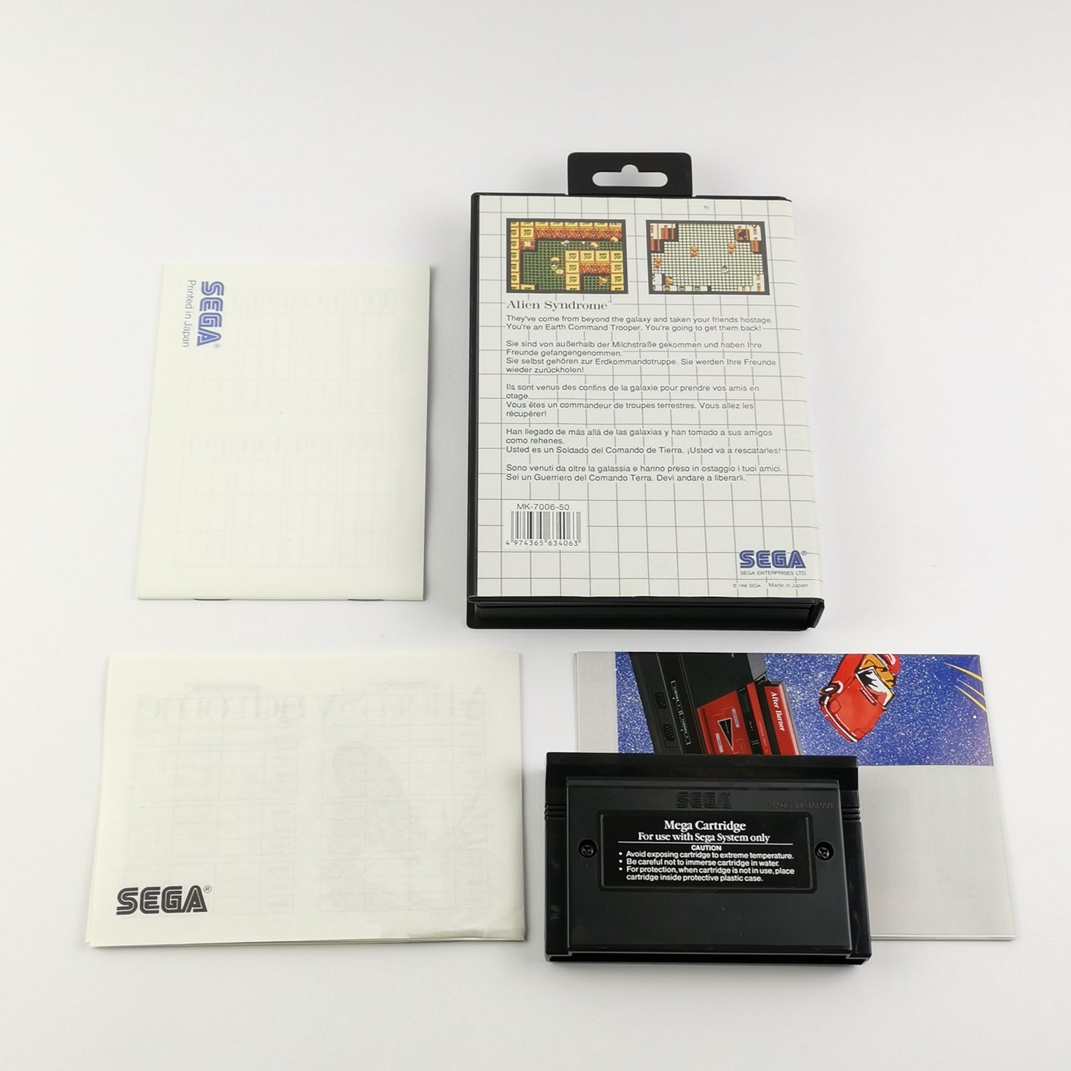 Sega Master System Spiel : Alien Syndrome - OVP & 2 Anleitungen PAL MS Cartridge