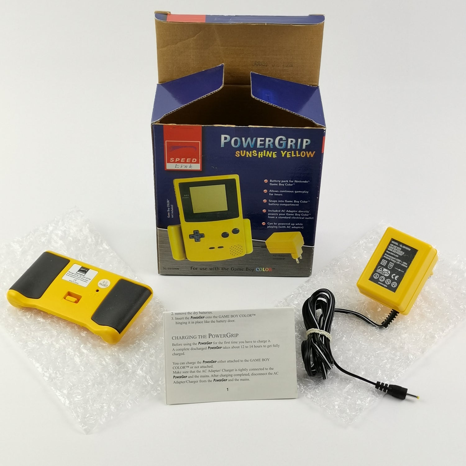 Nintendo Game Boy Color Zubehör : Power Grip Sunshine Yellow - Speed Link OVP