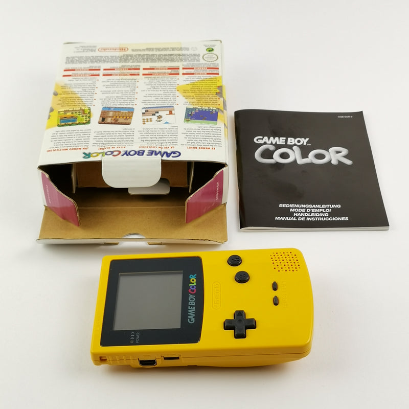 Nintendo Game Boy Color Konsole : Gelb Yellow in OVP mit Anleitung | GBC Console