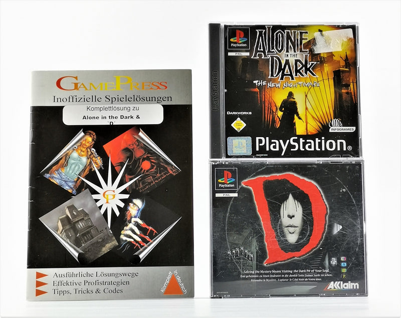 Sony Playstation 1 Games: Alone in the Dark &amp; ​​D + GamePress Walkthrough PS1