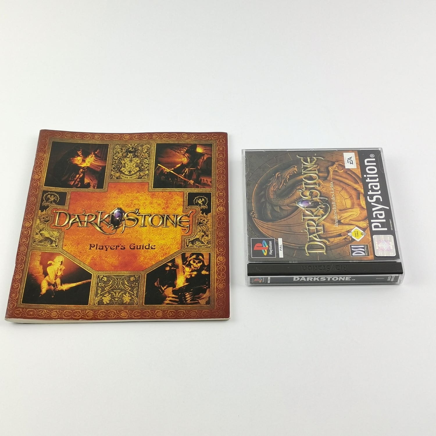 Sony Playstation 1 Game: Darkstone Brotherhood of Light + Players Guide PS1