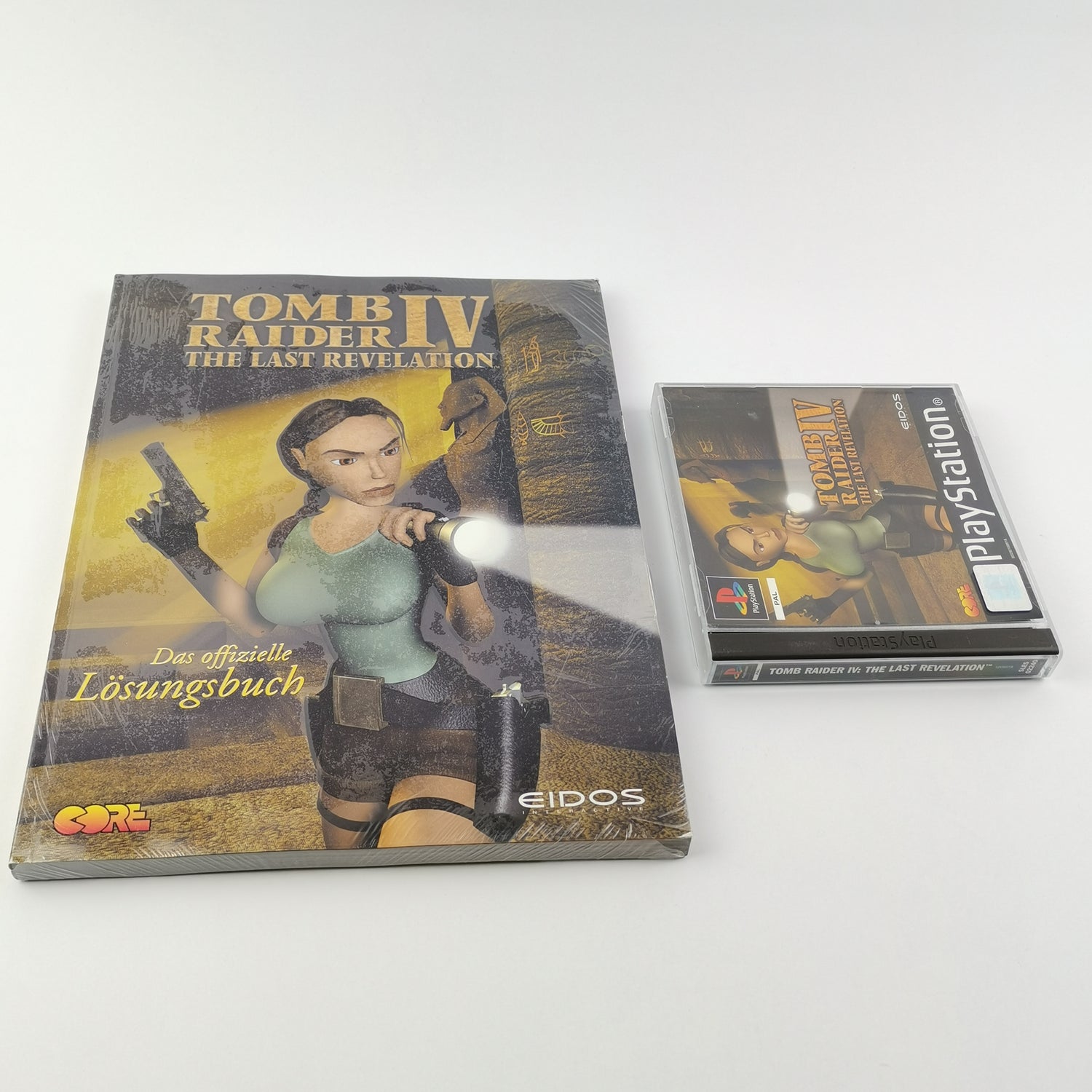 Sony Playstation 1 Spiel : Tomb Raider IV The Last Revelation + Lösungsbuch PS1