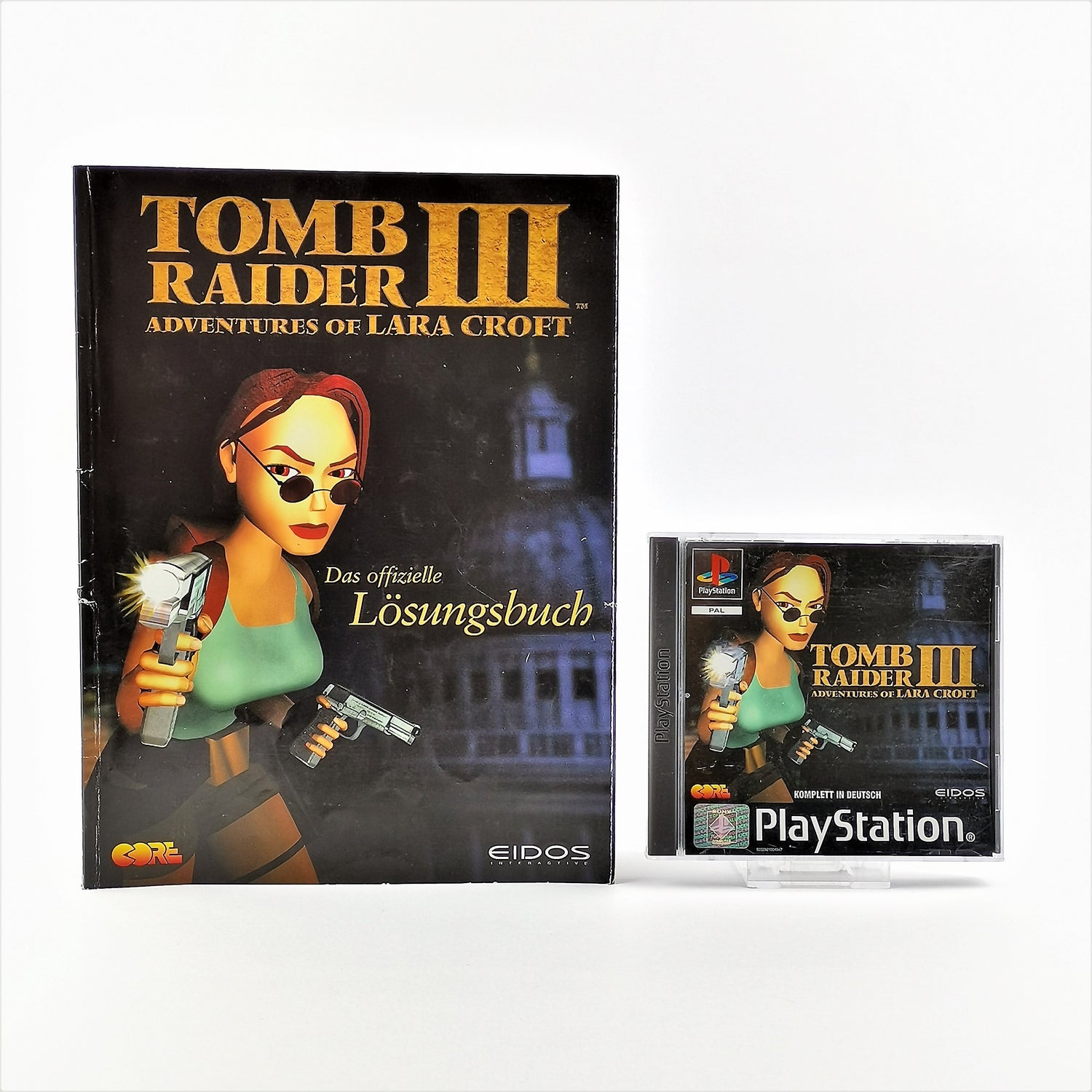 Sony Playstation 1 Spiel : Tomb Raider III 3 + Lösungsbuch - OVP PS1 PSX EIDOS