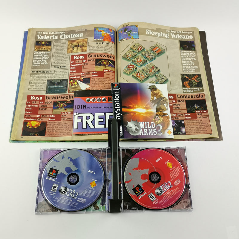 Sony Playstation 1 Game : Wild Arms 2 + Perfect Guide Versus Books - PS1 USA