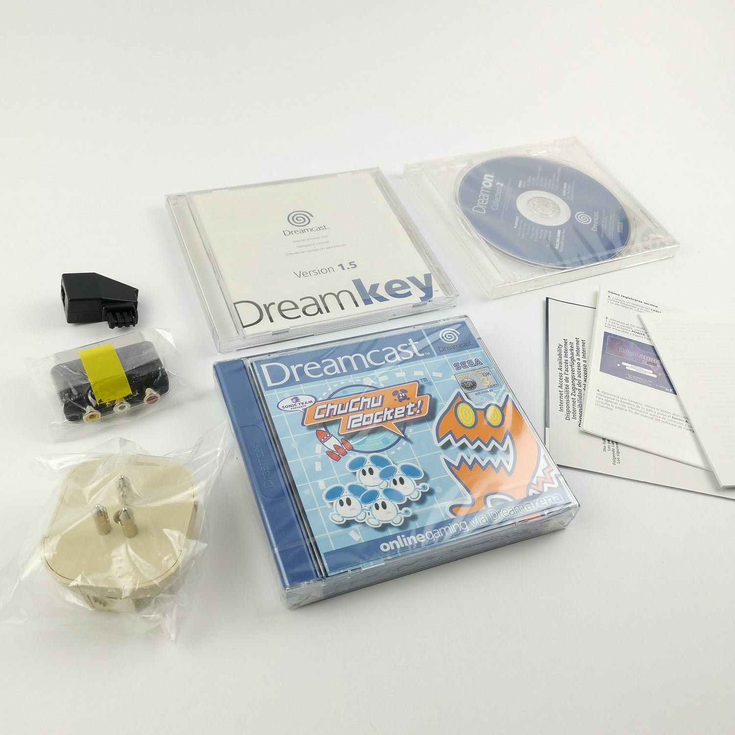 Sega Dreamcast Konsole : Online-Pack mit ChuChu Rocket - Teilweise NEU NEW PAL