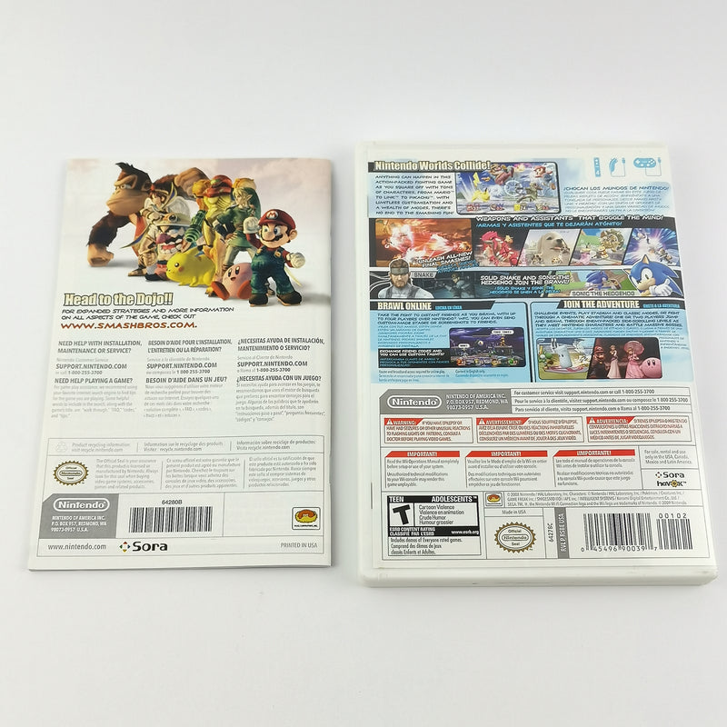 Nintendo Wii Spiel : Super Smash Bros. Brawl - OVP & Anleitung NTSC USA Wii U