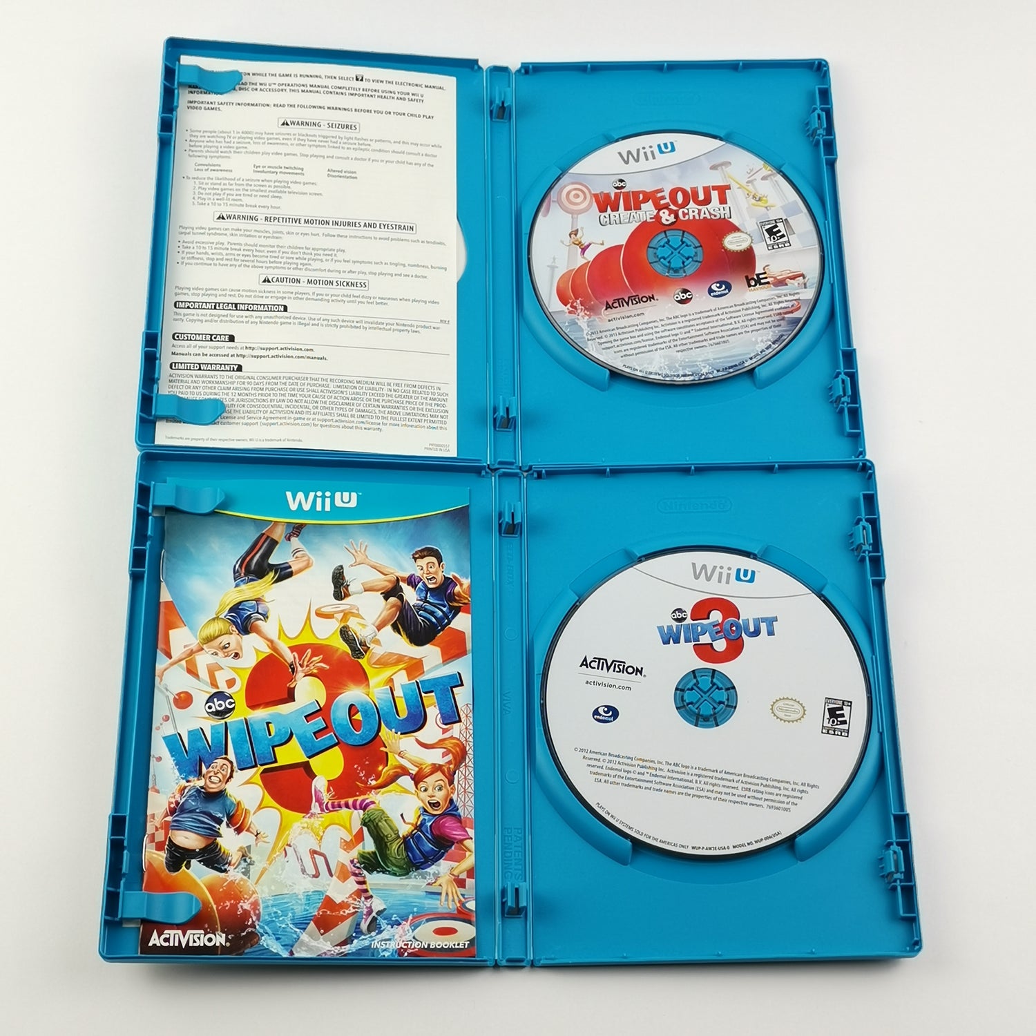 Nintendo Wii U Games: Wipeout 3 & Wipe Out Create & Crash - OVP NTSC USA