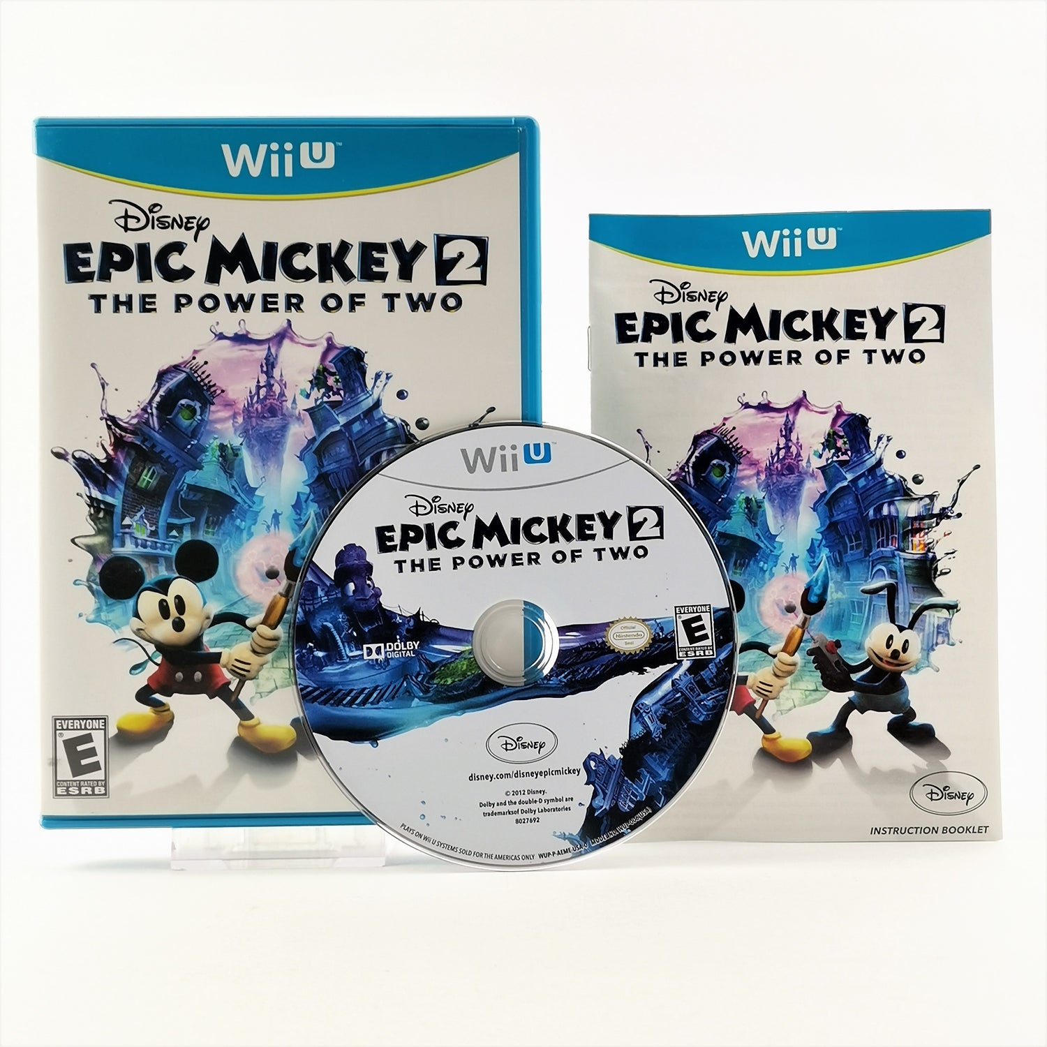 Nintendo Wii U Spiel : Disney Epic Mickey 2 - OVP Anleitung NTSC USA | Disc