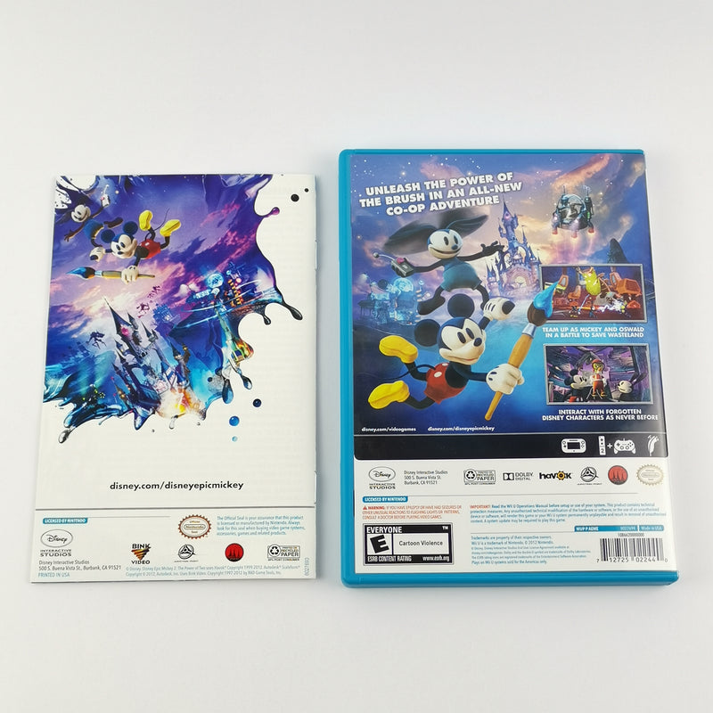 Nintendo Wii U Spiel : Disney Epic Mickey 2 - OVP Anleitung NTSC USA | Disc