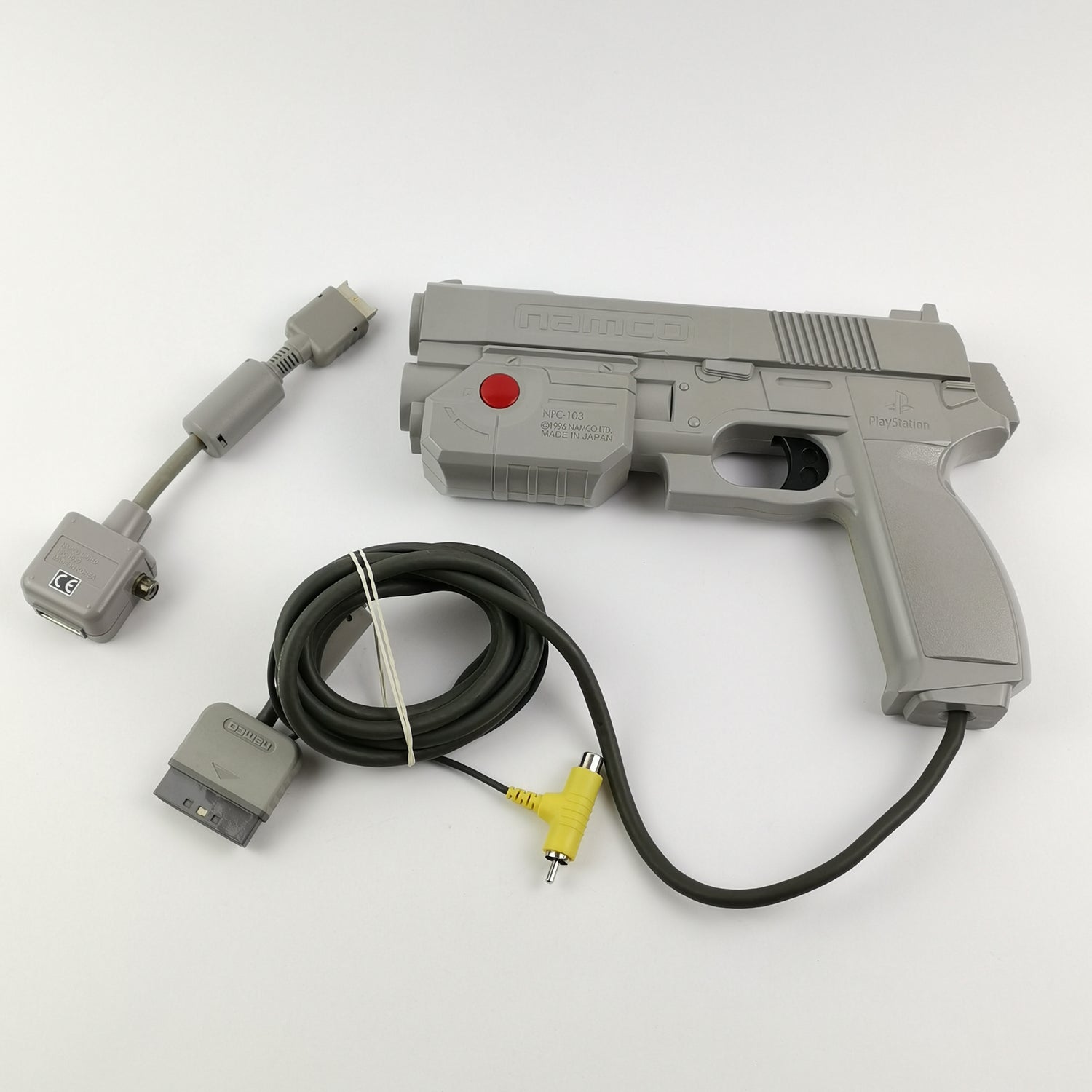 Sony Playstation 1 Zubehör : Namco Guncon Light Gun + AV Multi Out Adapter - PS1