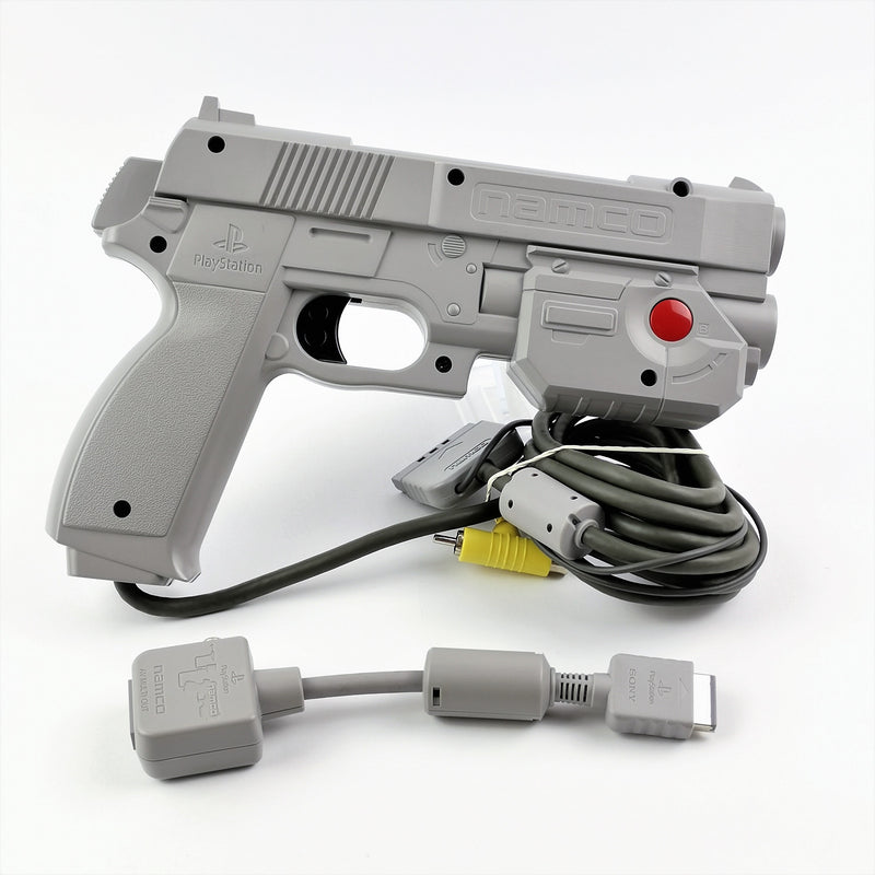 Sony Playstation 1 PS1 : Namco Guncon Light Gun + AV Multi Out Adapter [2]