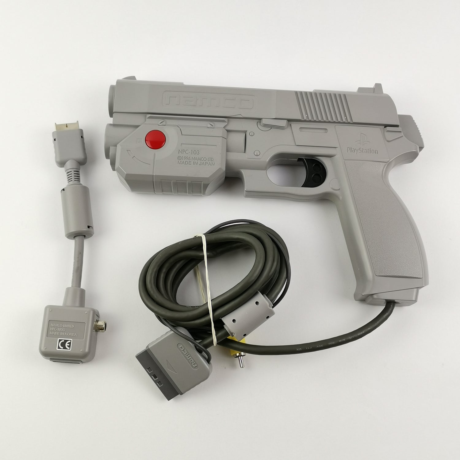 Sony Playstation 1 PS1 : Namco Guncon Light Gun + AV Multi Out Adapter [2]