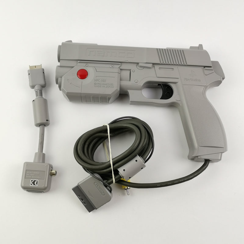 Sony Playstation 1 PS1 : Namco Guncon Light Gun + AV Multi Out Adapter [2]