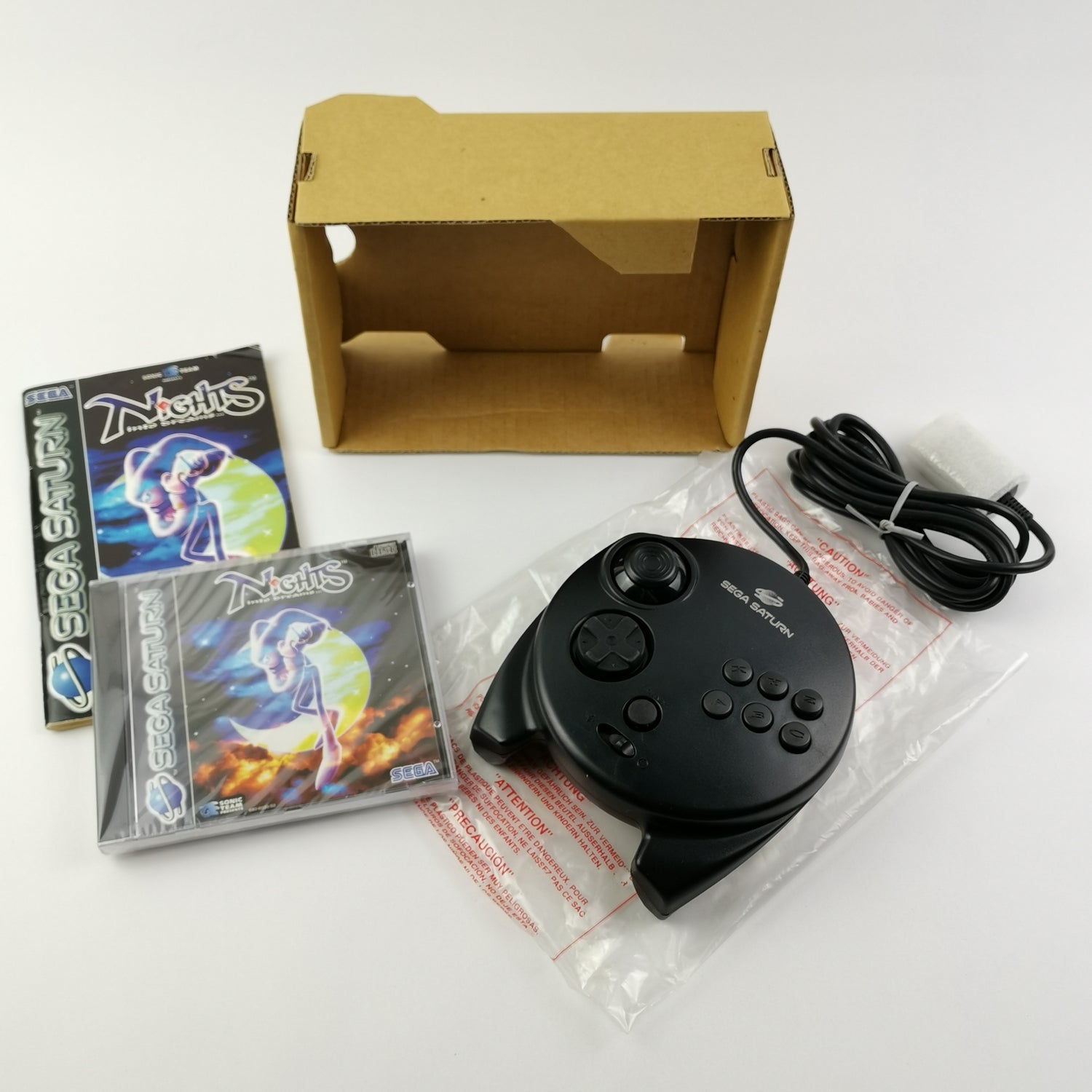 Sega Saturn Spiel : Nights into Dreams + 3D Control Pad in OVP NEU NEW SEALED
