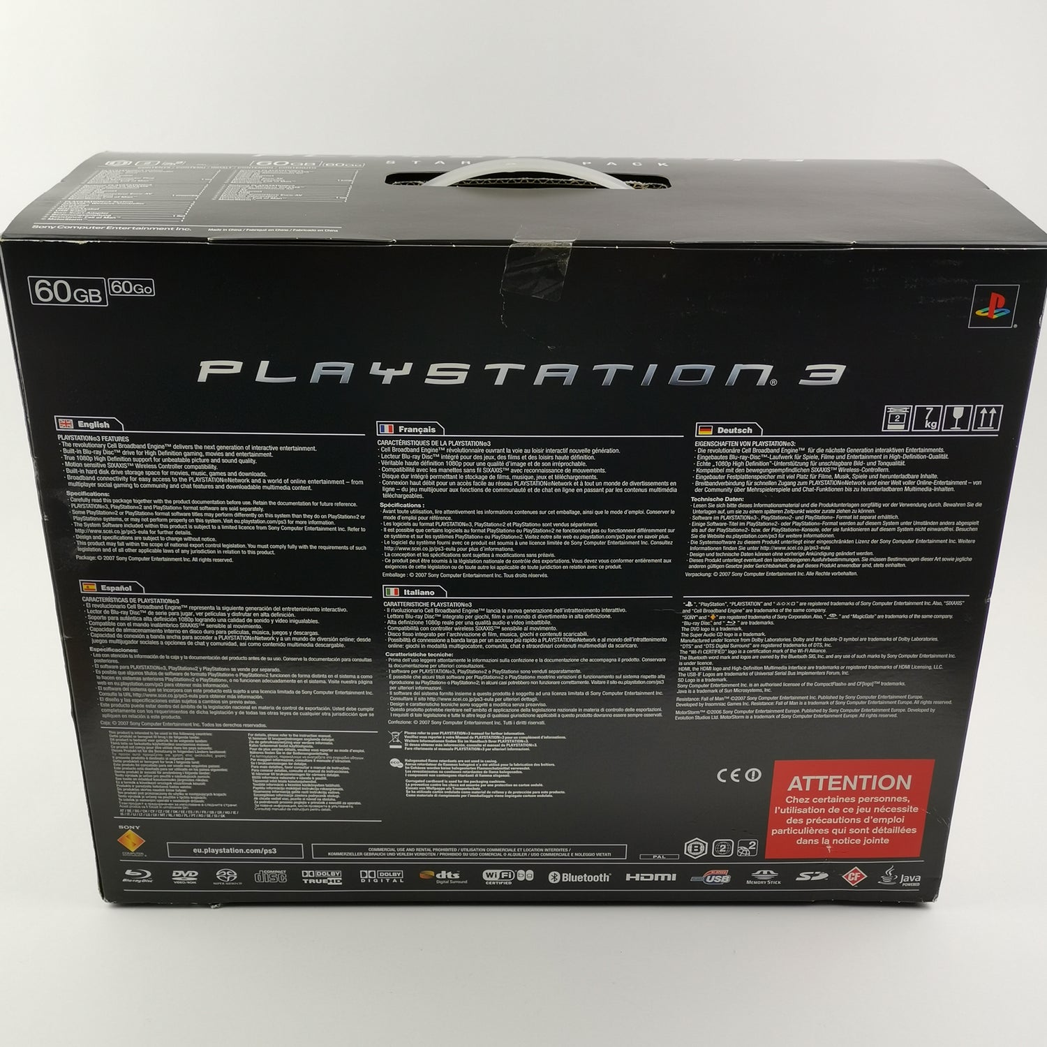 Sony Playstation 3 Konsole : Starter Pack unvollständig - PS3 Console in OVP PAL