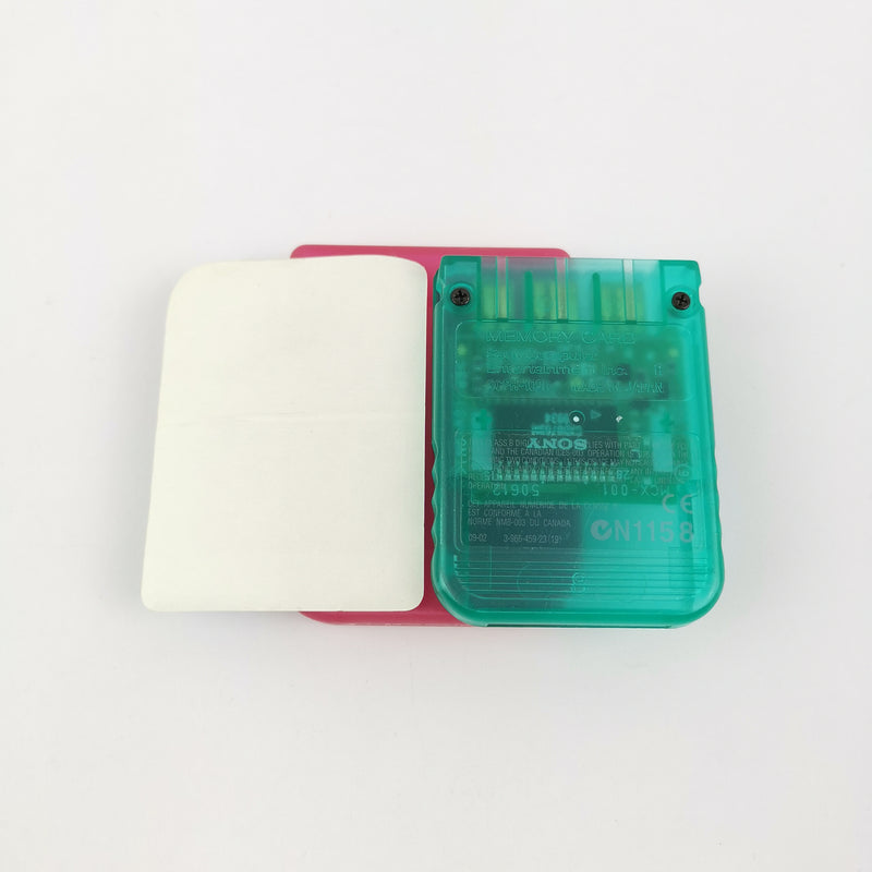 Sony Playstation 1 Memory Card: Original Memory Card Green Transparent - PS1