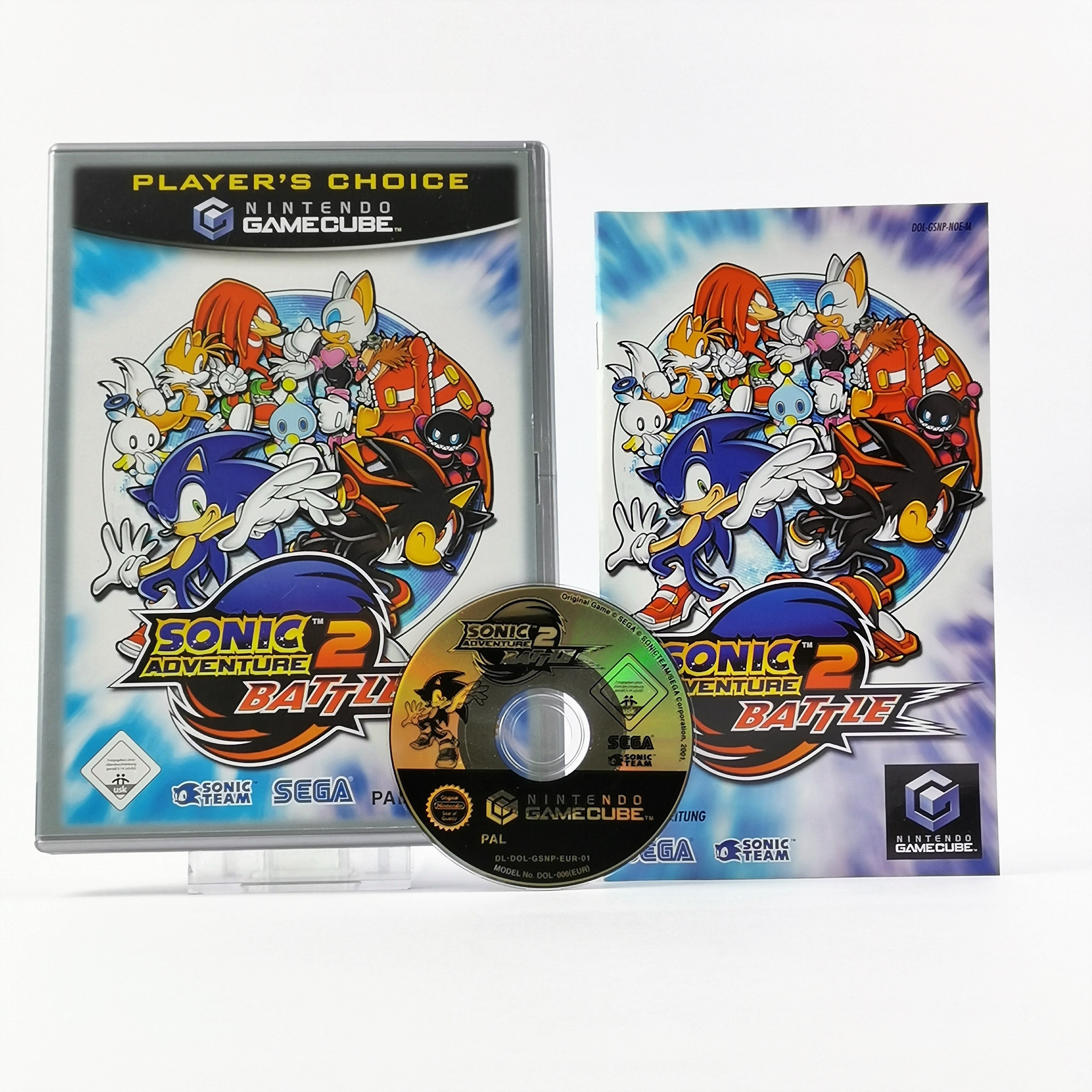 Nintendo Gamecube Spiel : Sonic Adventure Battle 2 - OVP & Anleitung PAL GC Disc