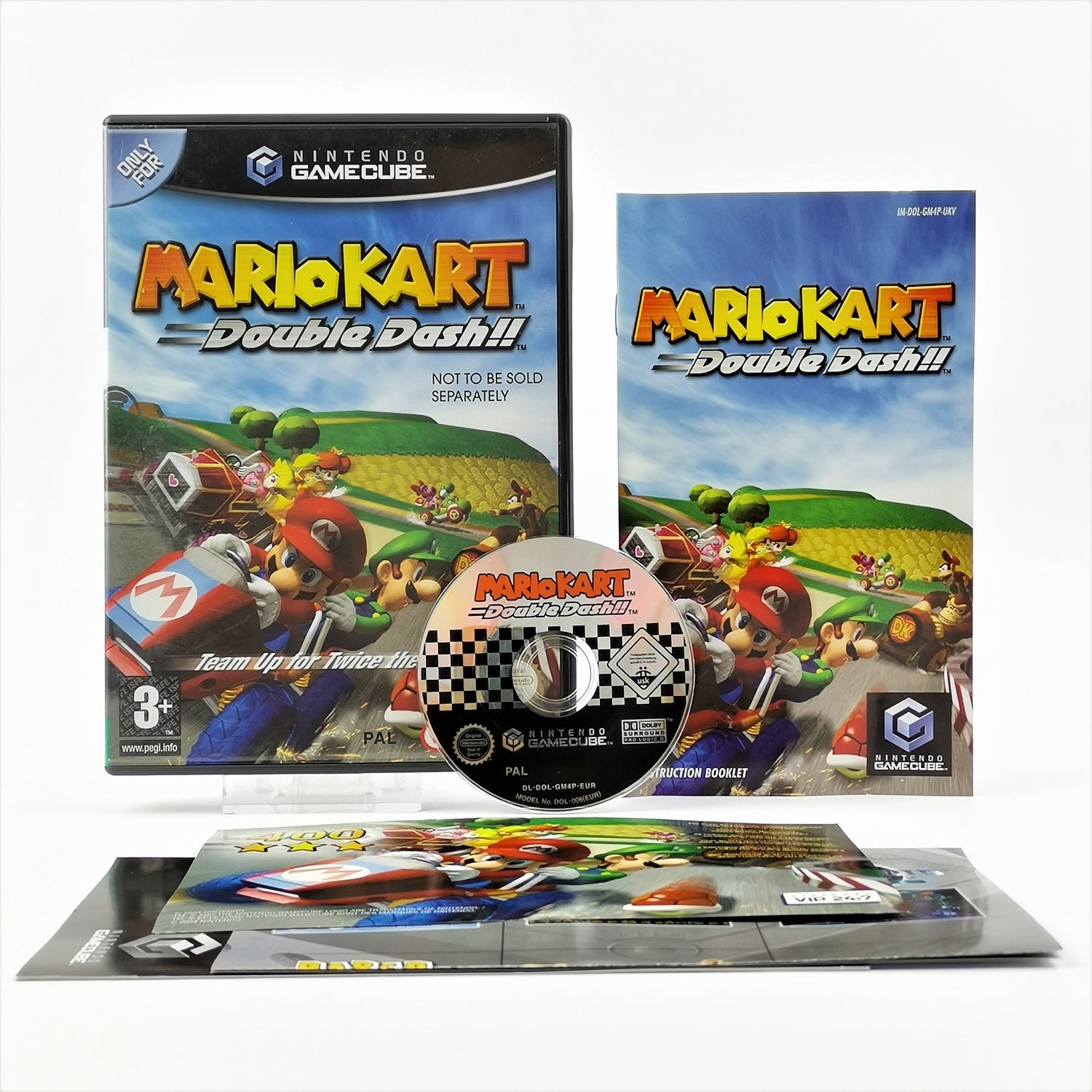 Nintendo Gamecube Spiel : Mario Kart Double Dash!! - OVP & Anleitung PAL UKV