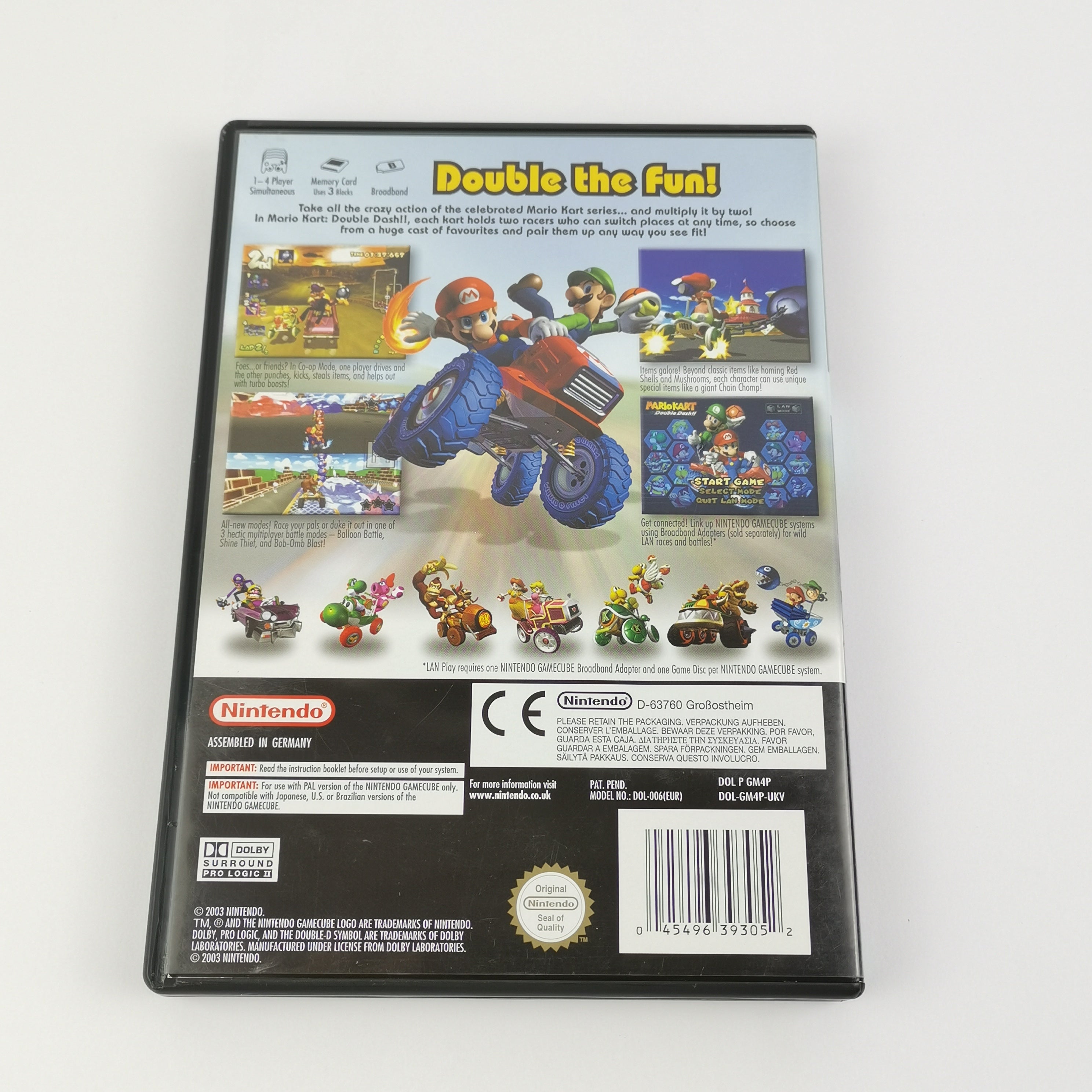 Nintendo Gamecube Spiel : Mario Kart Double Dash!! - OVP & Anleitung PAL UKV