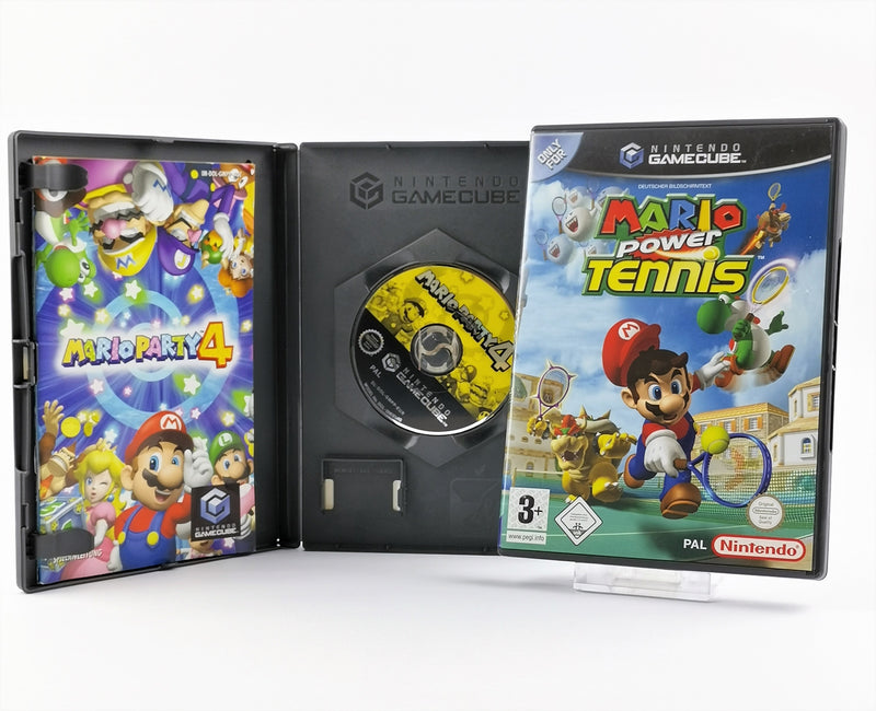 Nintendo Gamecube Spiele : Mario Party 4 & Mario Power Tennis - OVP Anleitung