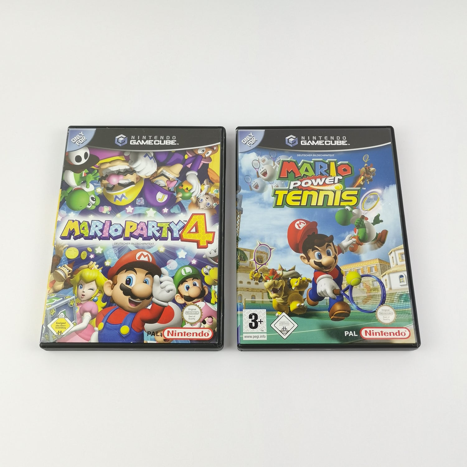 Nintendo Gamecube games: Mario Party 4 & Mario Power Tennis - original packaging instructions