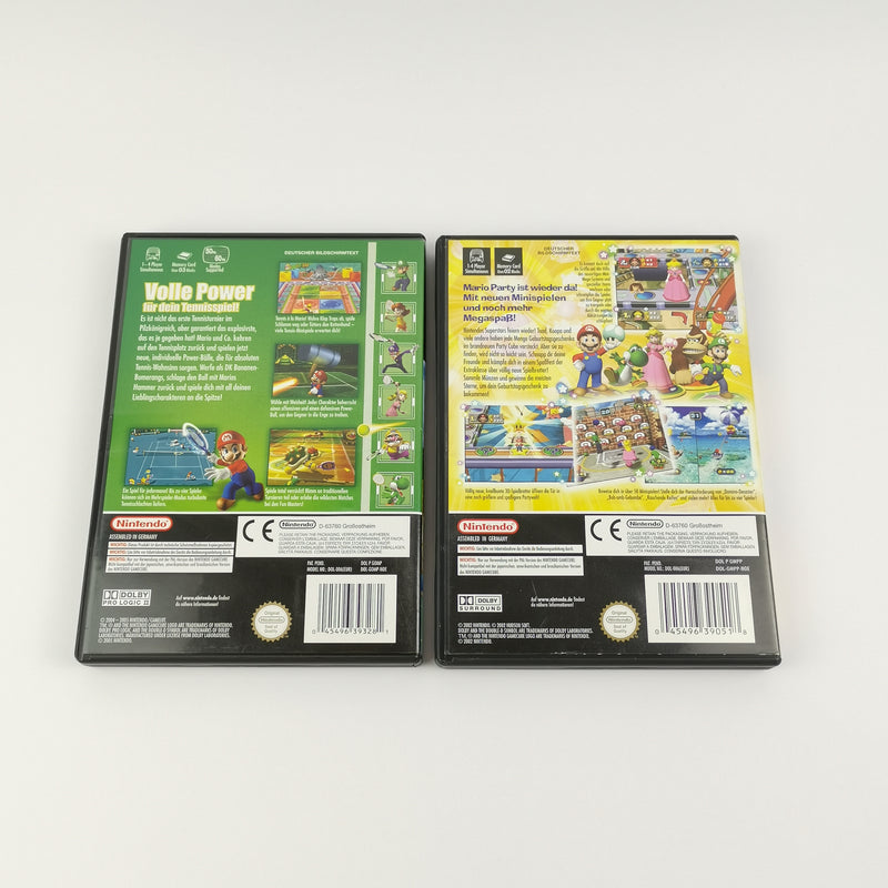 Nintendo Gamecube Spiele : Mario Party 4 & Mario Power Tennis - OVP Anleitung