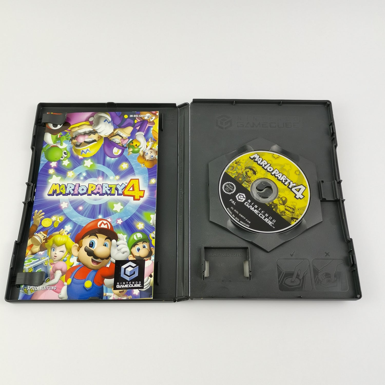 Nintendo Gamecube Spiele : Mario Party 4 & Mario Power Tennis - OVP Anleitung