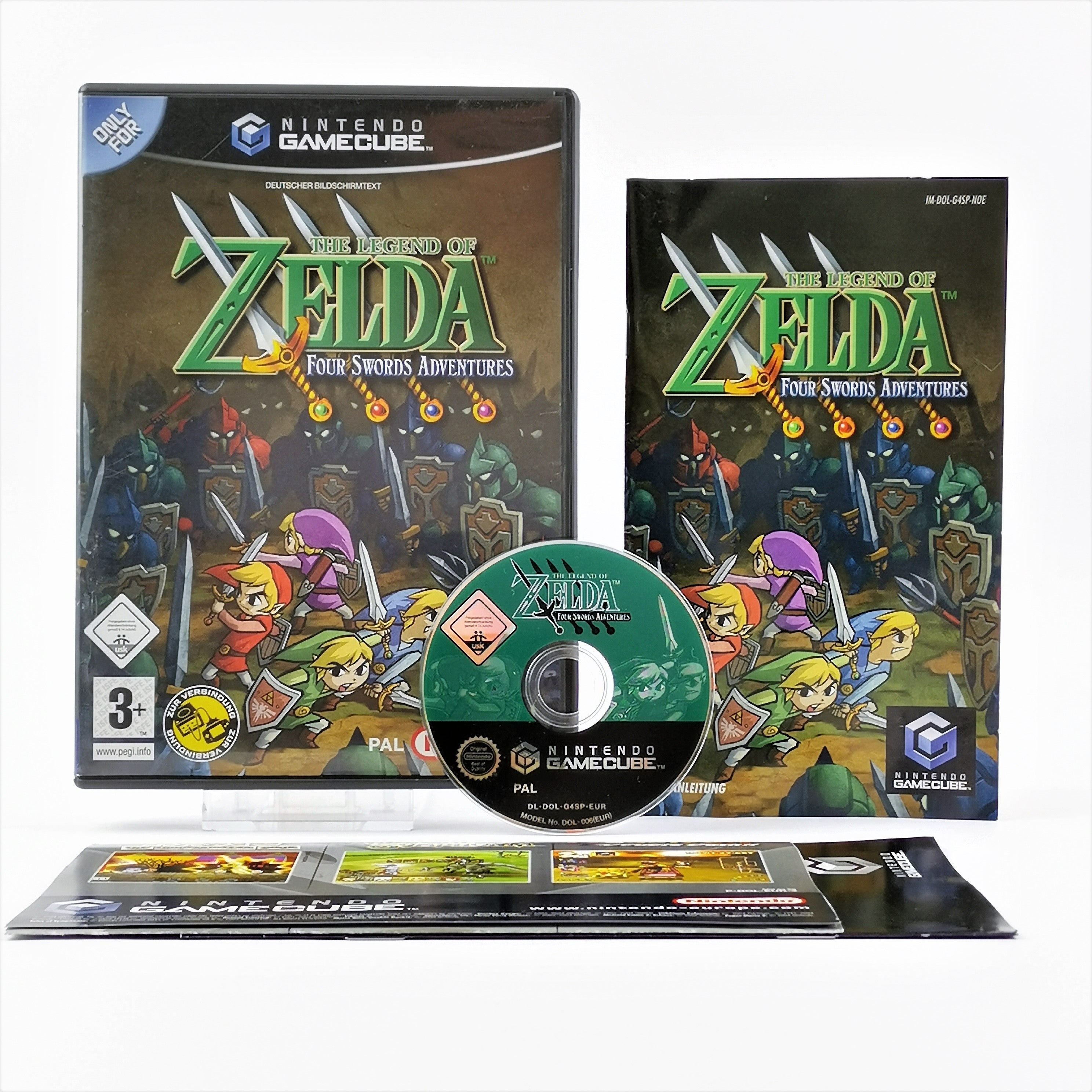 Nintendo Gamecube Spiel : The Legend of Zelda Four Swords Adventures - OVP PAL