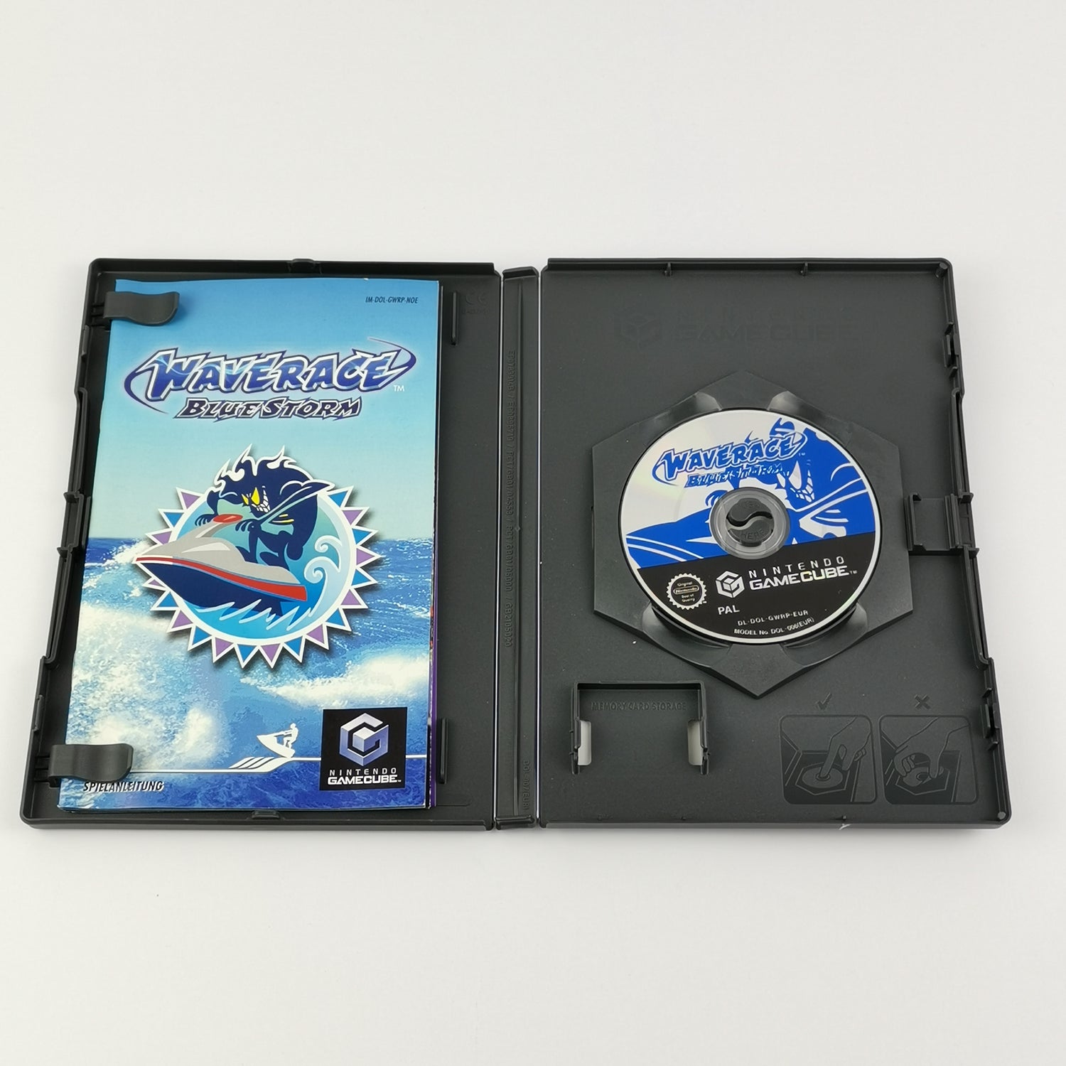 Nintendo Gamecube Spiel : Wave Race Blue Storm + Big Ben Gamepad - PAL GC