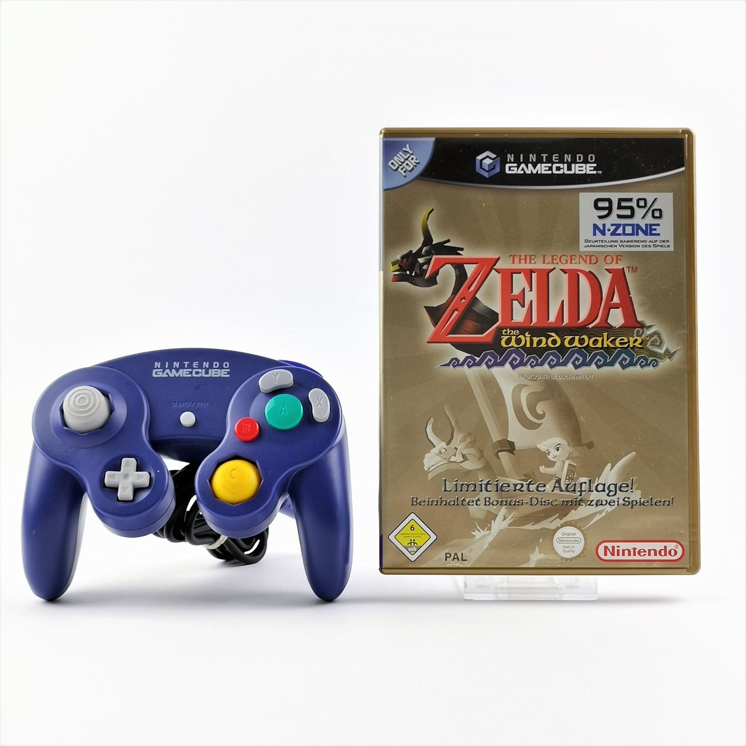 Nintendo Gamecube Spiel : Zelda Windwaker Limitierte Auflage + Original Gamepad